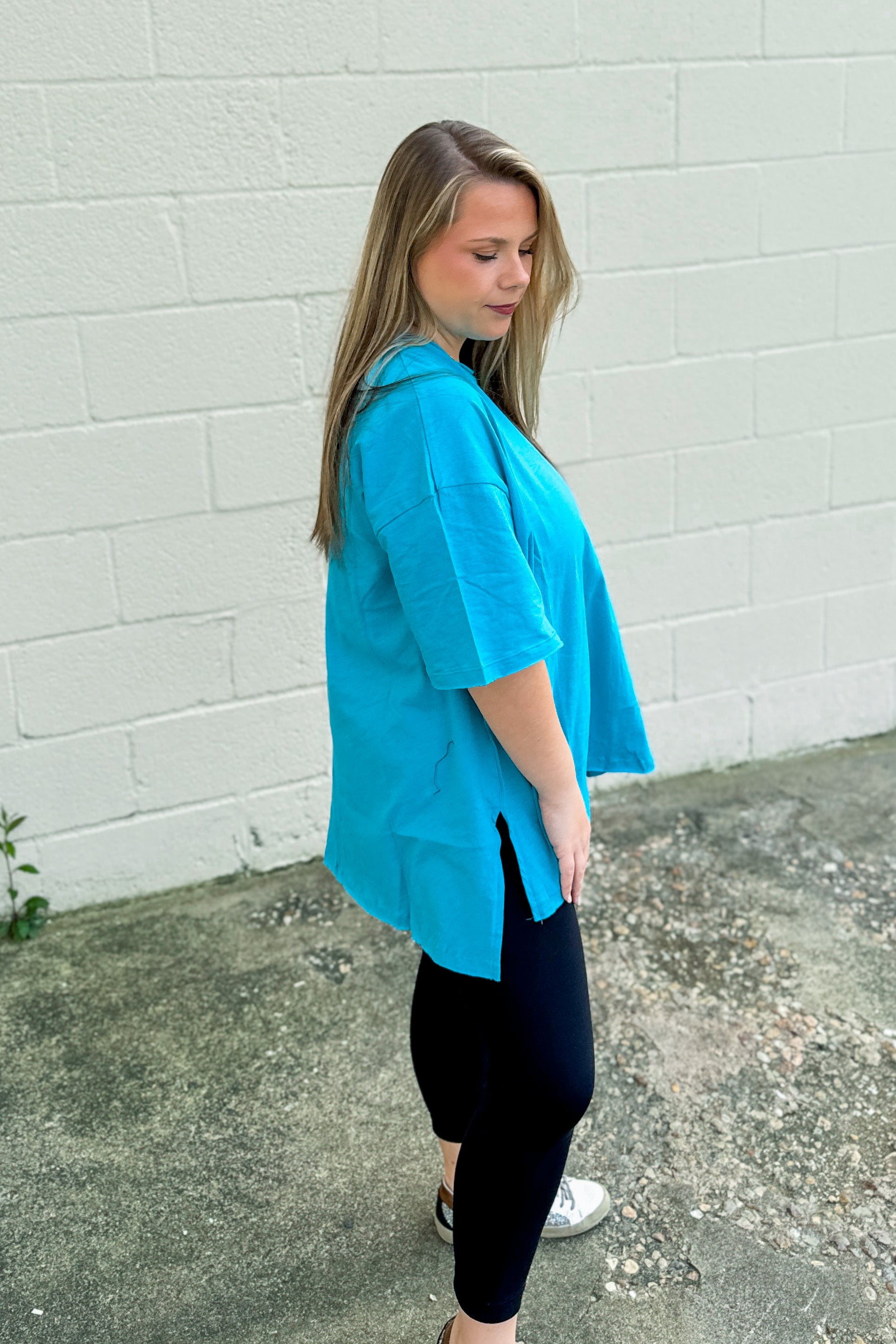 DEAL | Sutton Oversized Pocket Top, Ice Blue