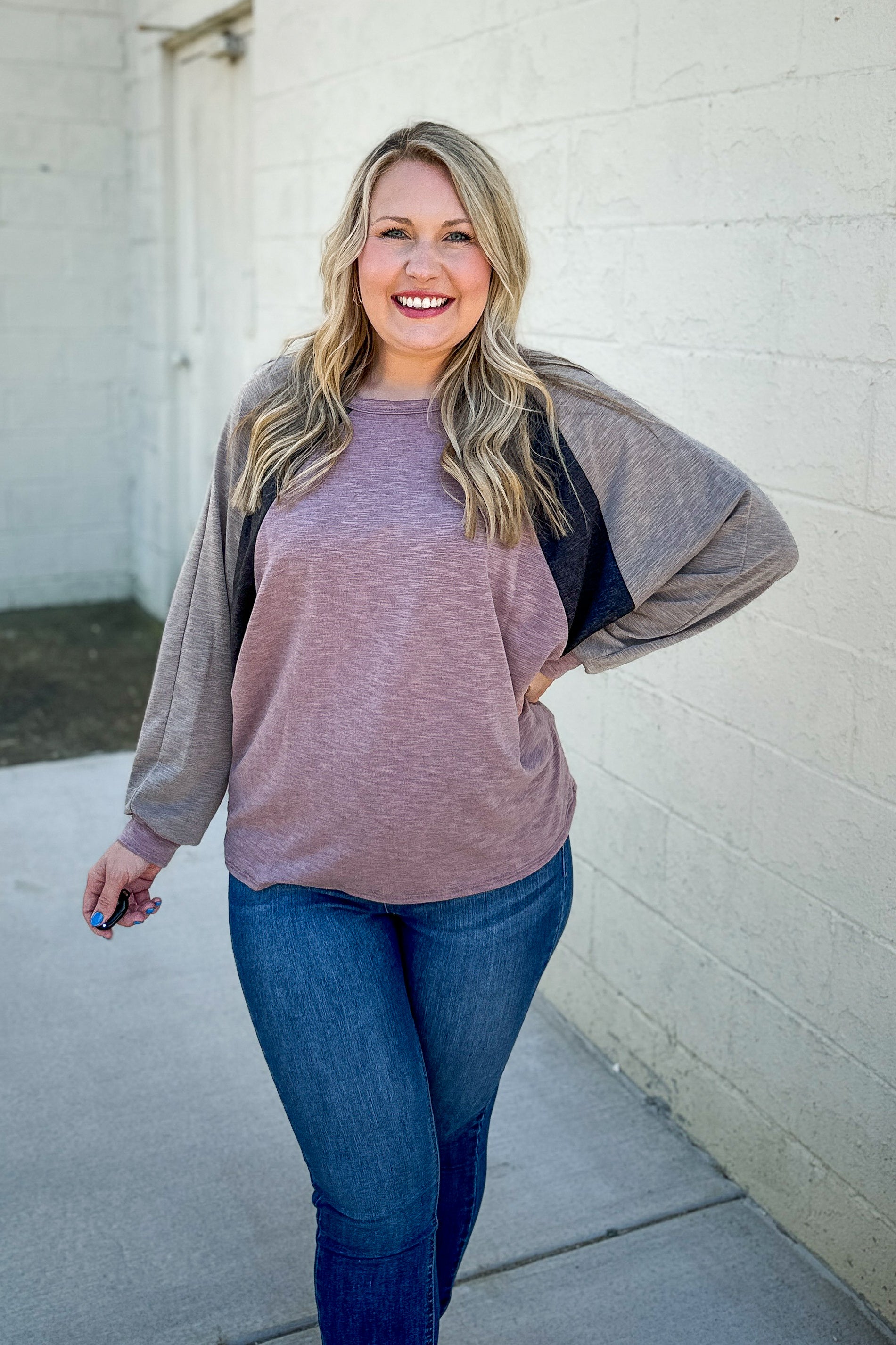 Like Me Again Color Block Top