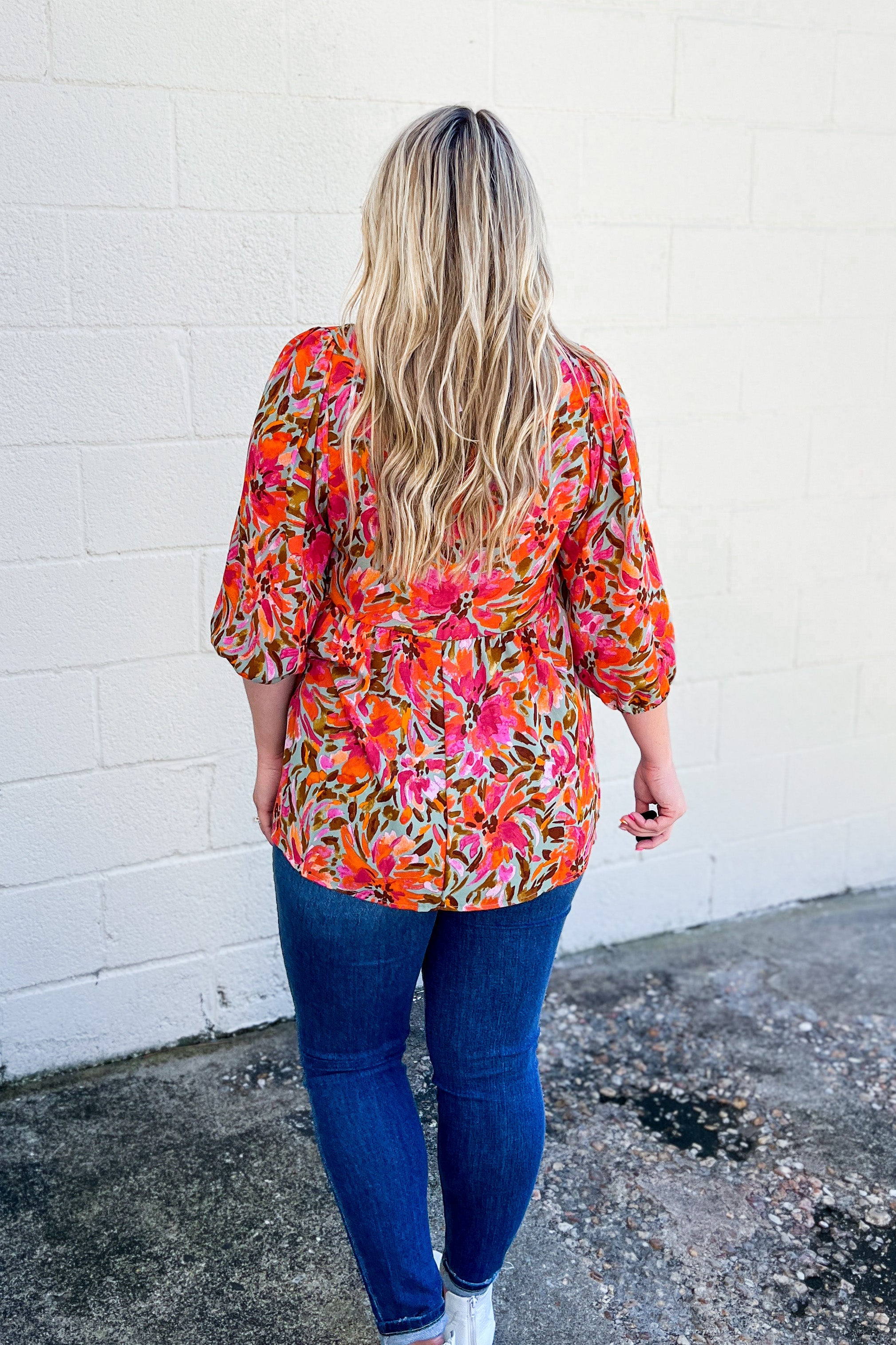 The Florals Of Fall Babydoll Top