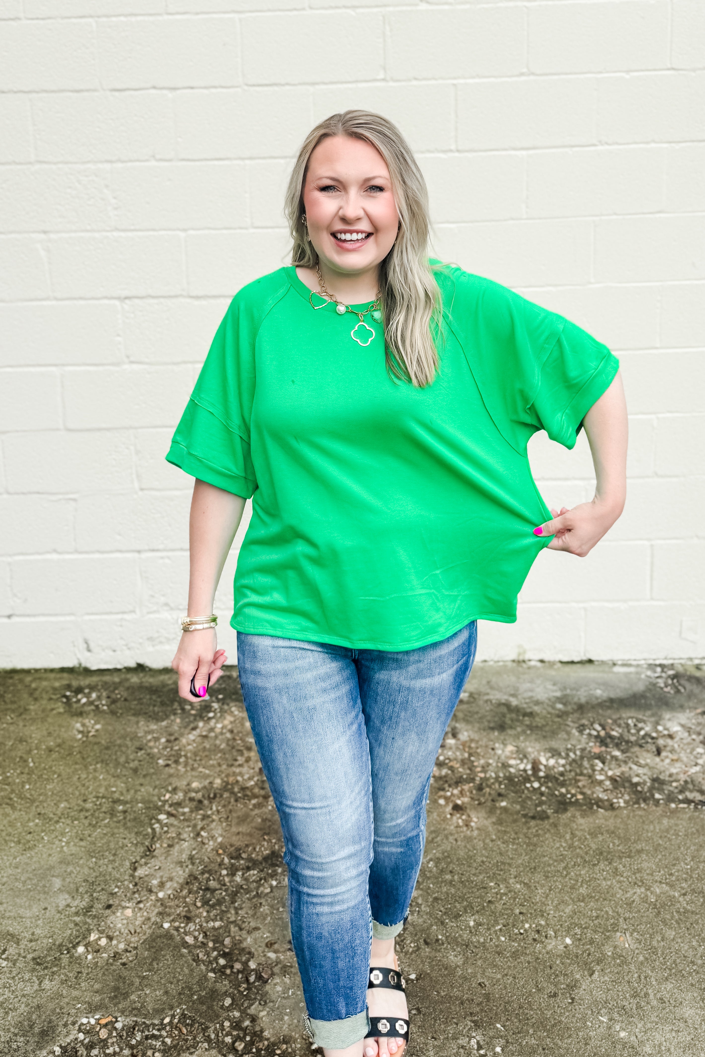 Easy Choice Top, Kelly Green