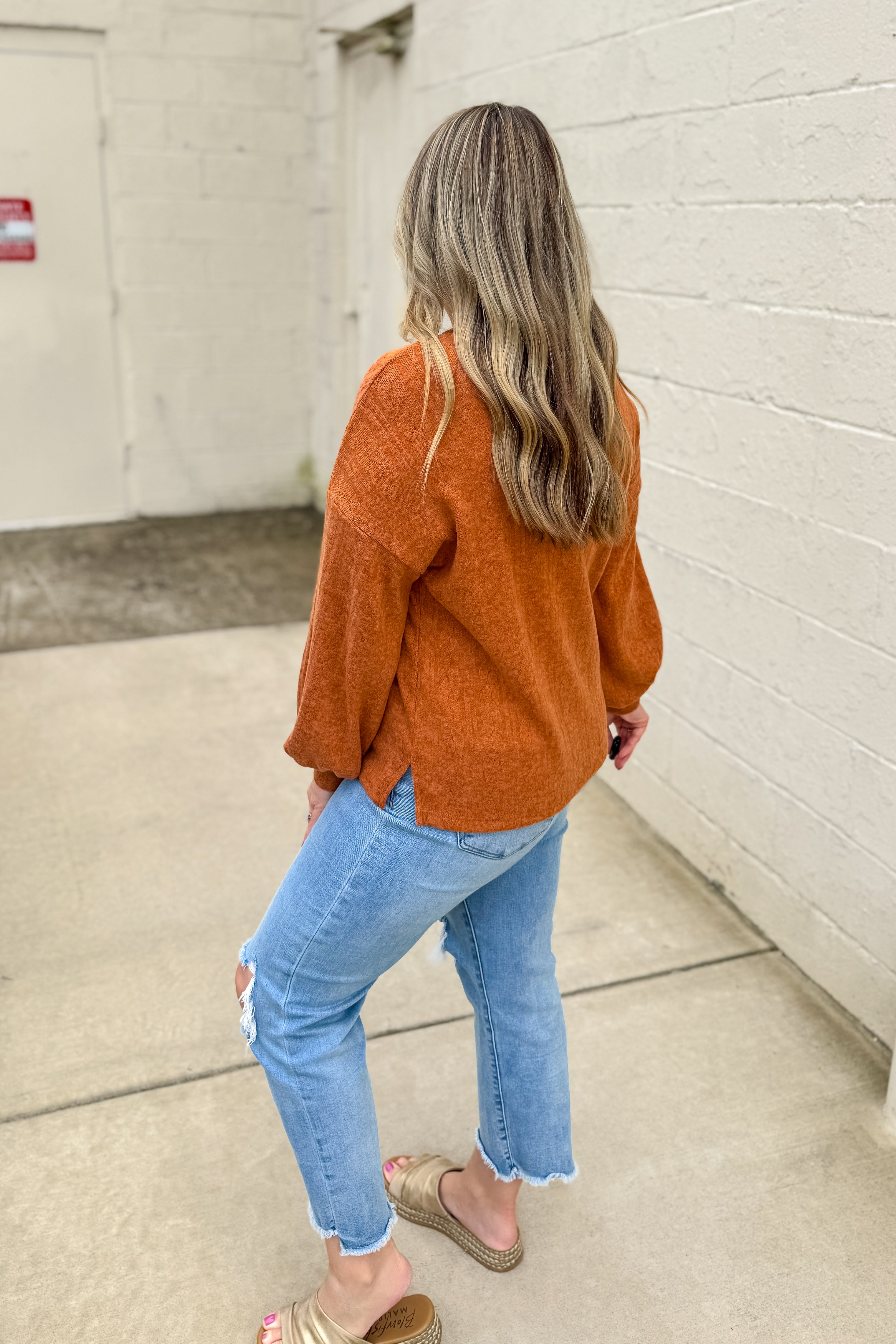 Rust Retreat Henley Top