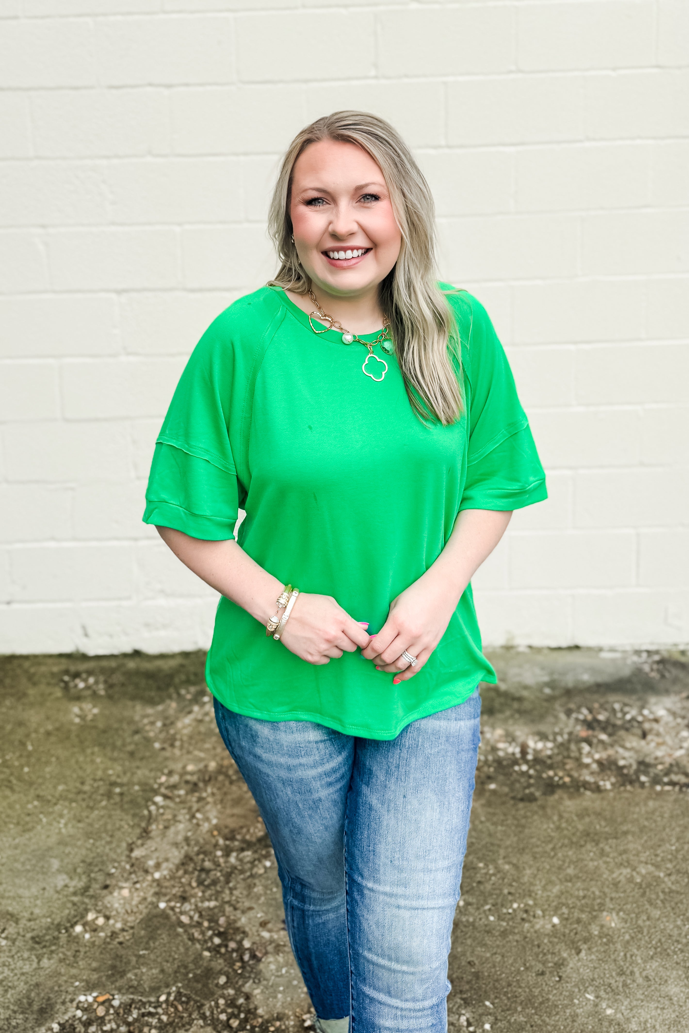 Easy Choice Top, Kelly Green