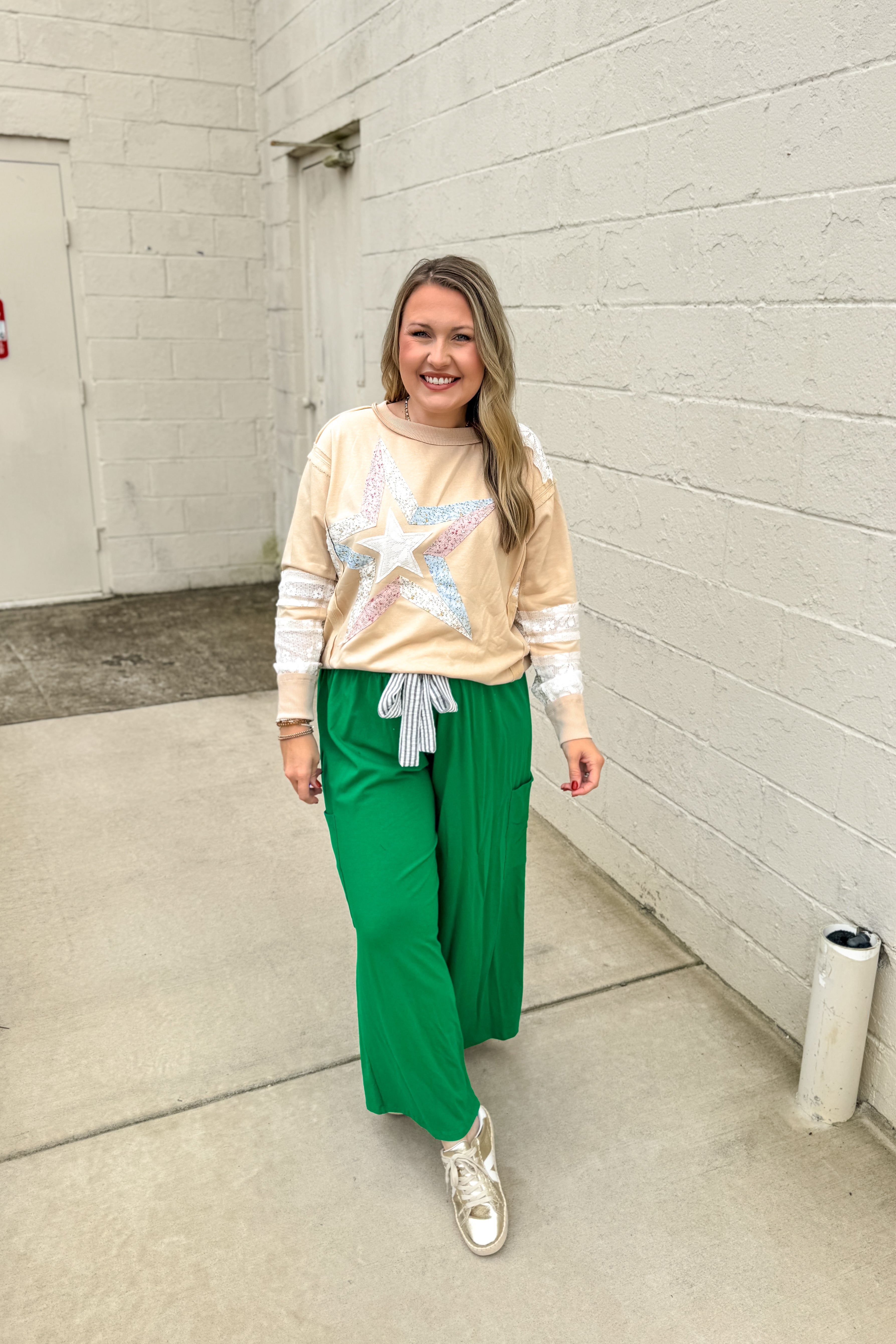 Starstruck Patchwork Pullover Top