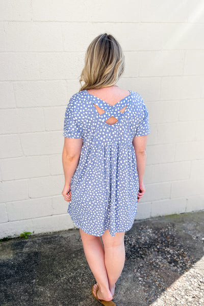 Spot You In A Crowd Dress, Blue