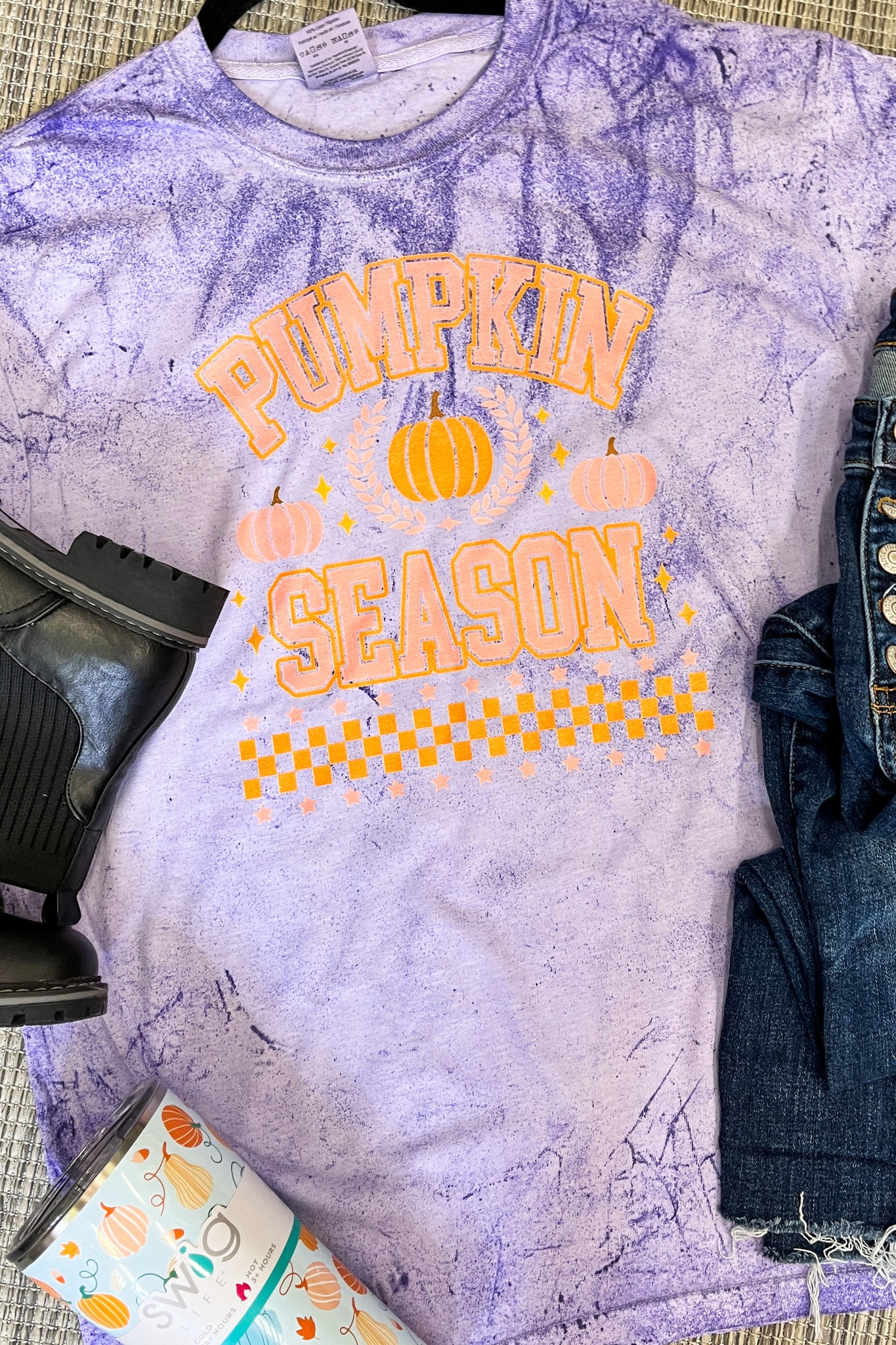 Pumpkin Season Graphic Tee, Purple