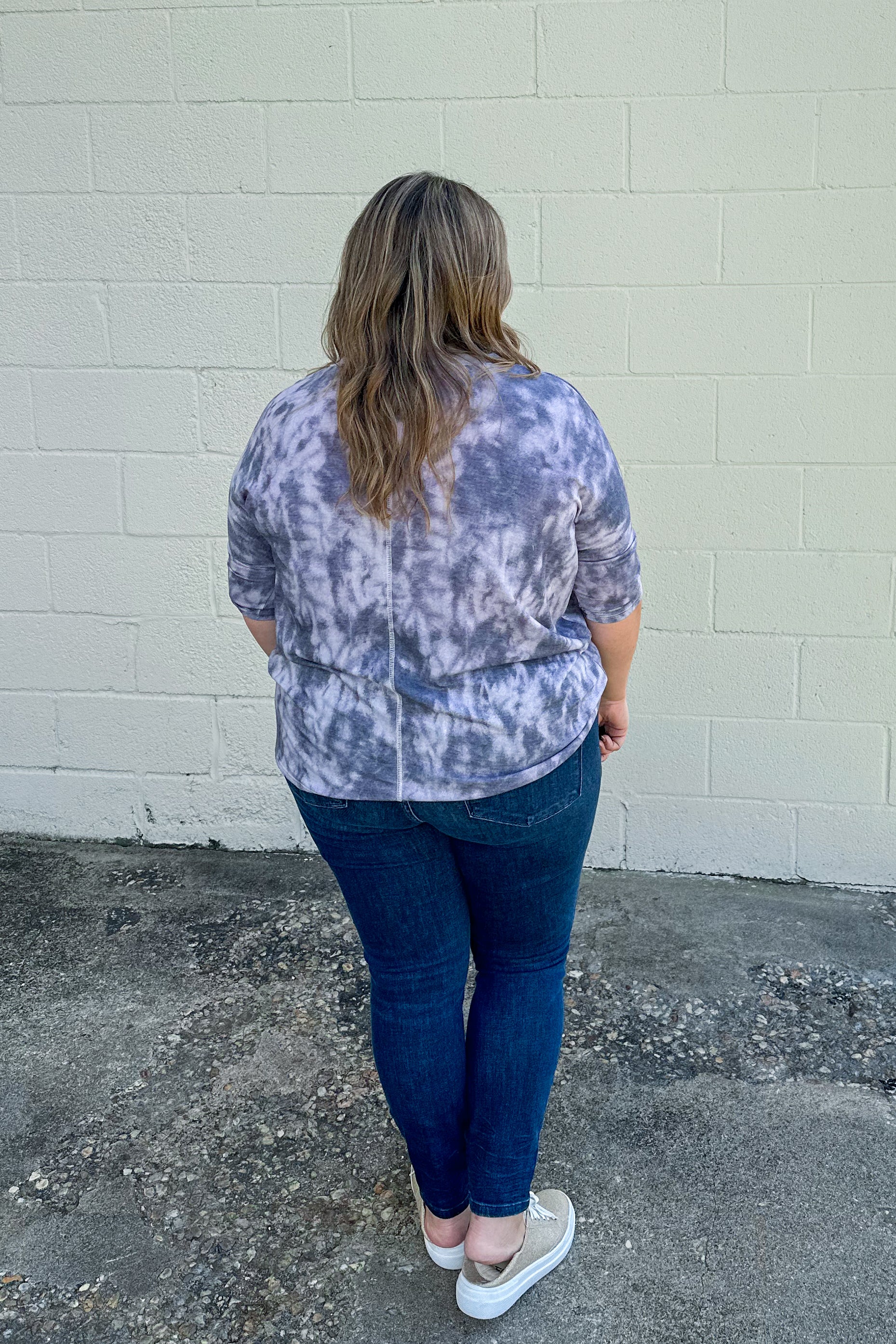 SALE | Mild Moments Tie Dye Top, Charcoal