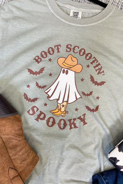 Boot Scootin Spooky Graphic Tee, Sandstone