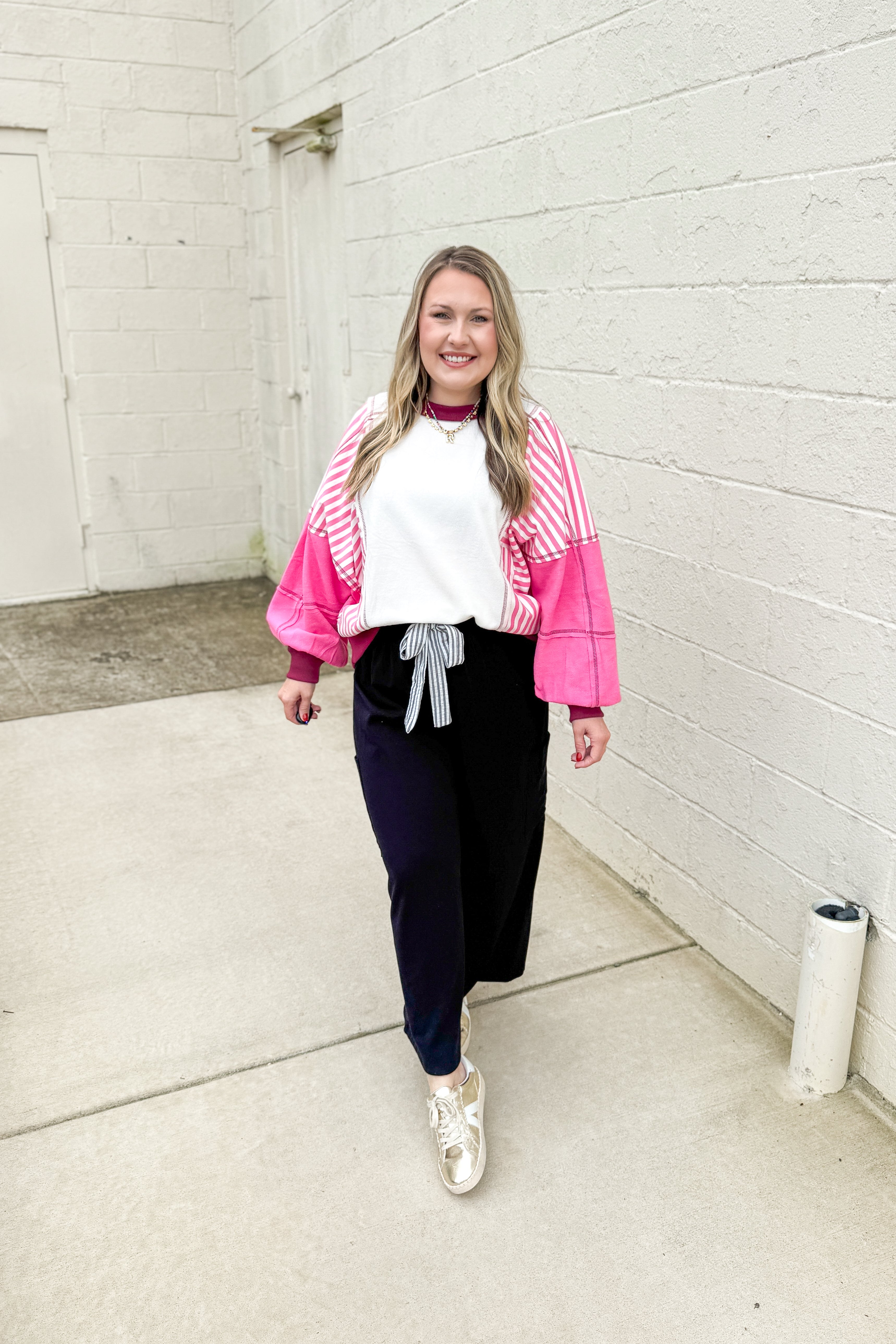 Candy Stripe Cozy Pullover Top