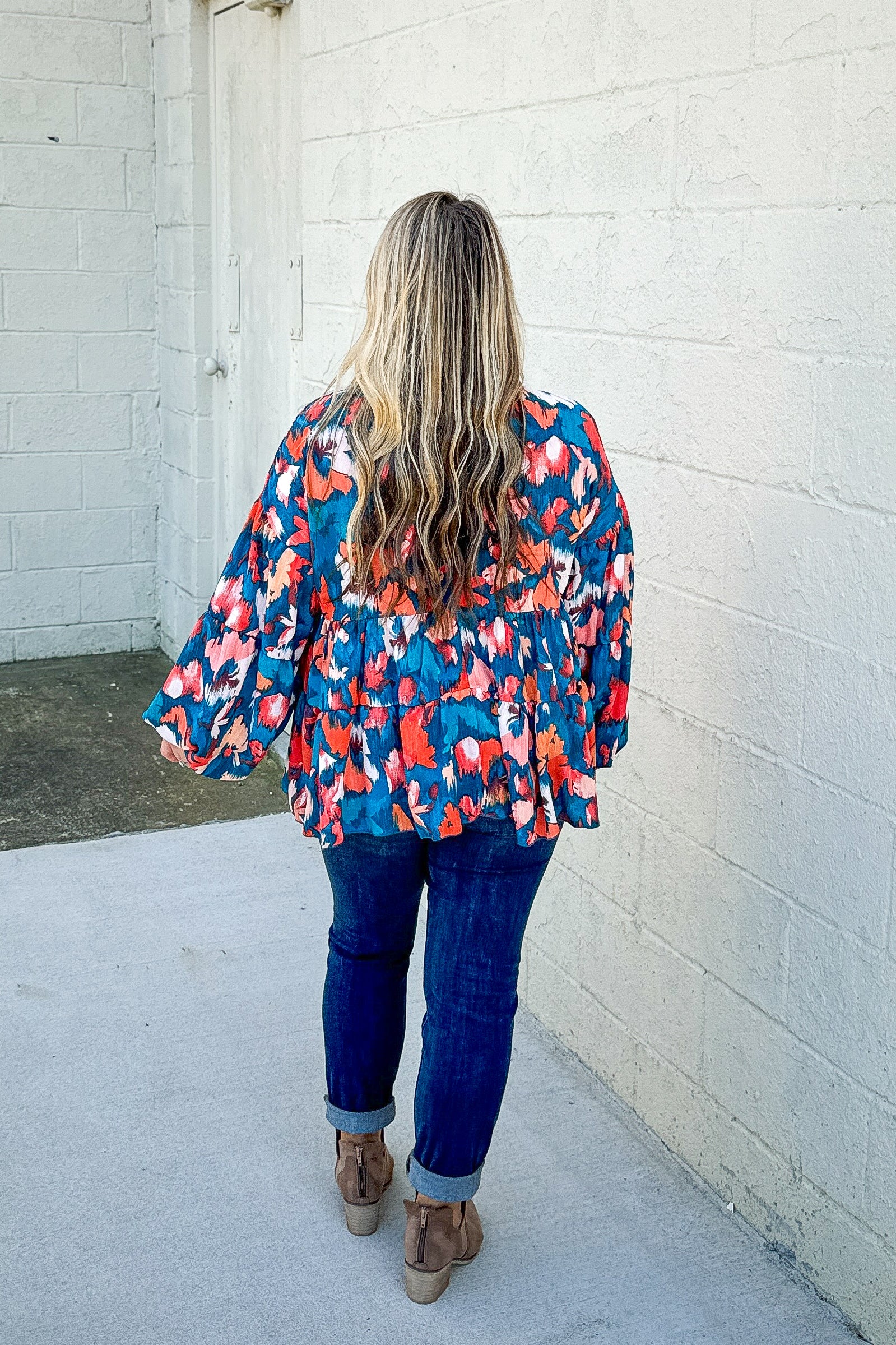 When You Believe Floral Tiered Top