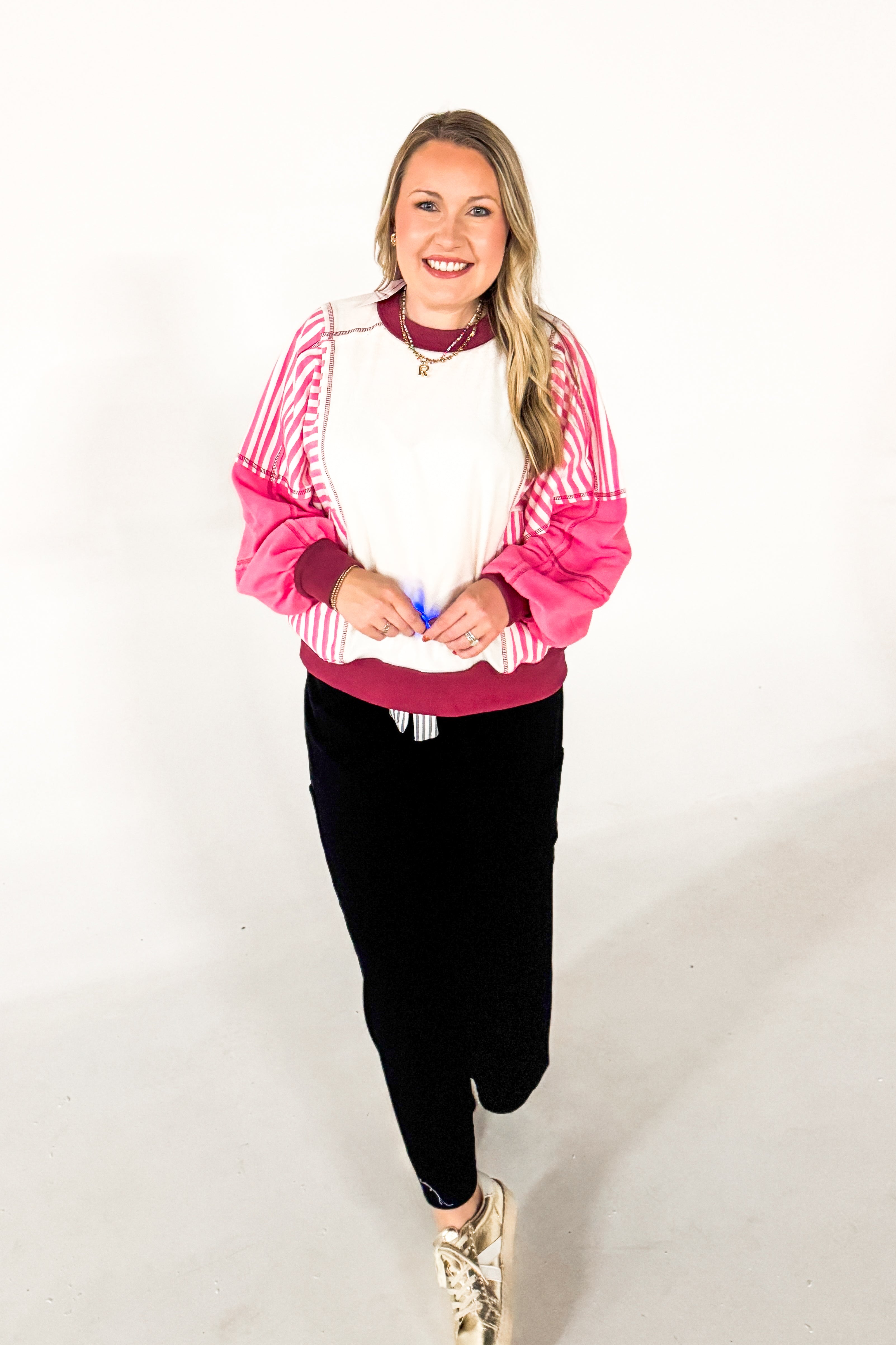 Candy Stripe Cozy Pullover Top