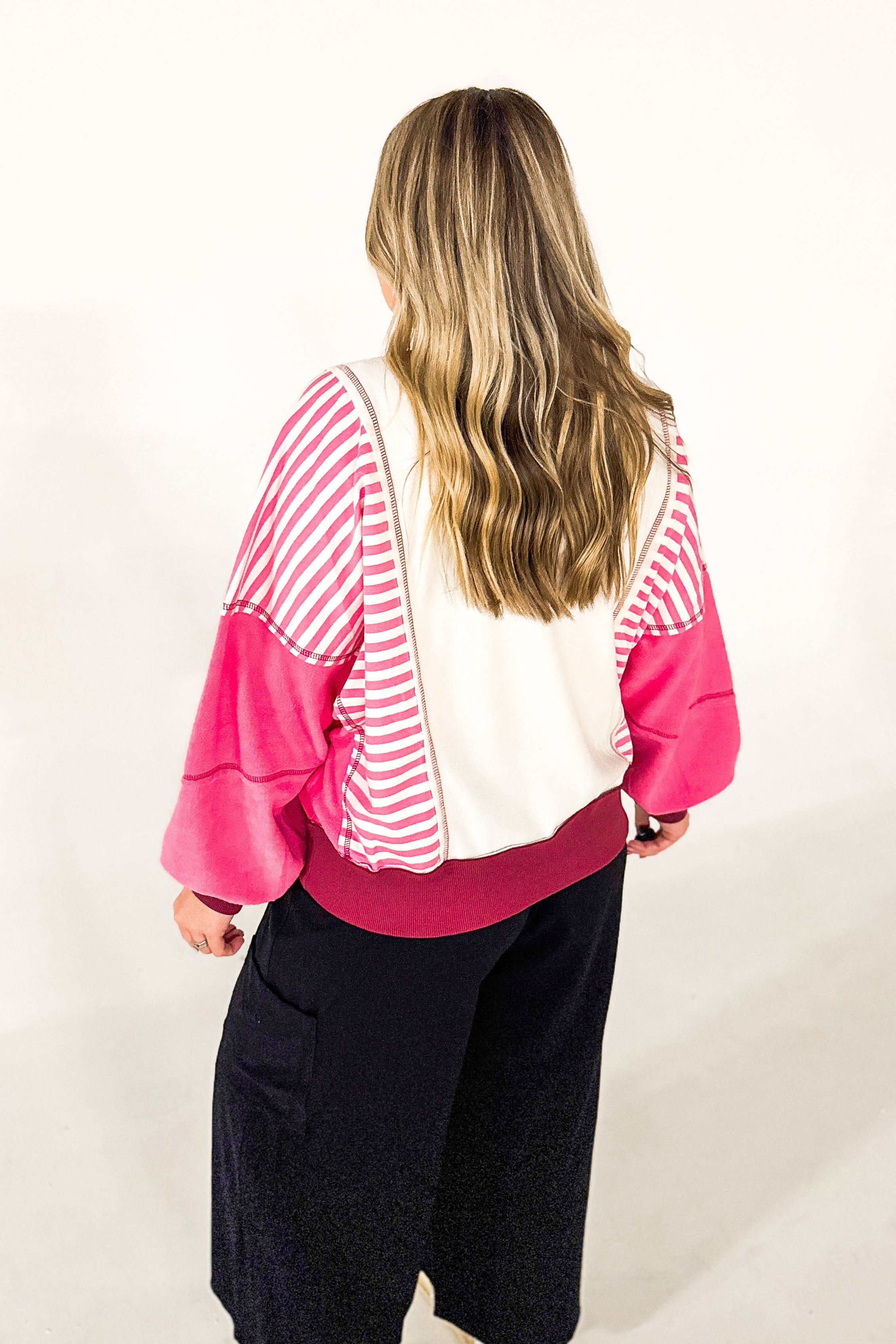 Candy Stripe Cozy Pullover Top