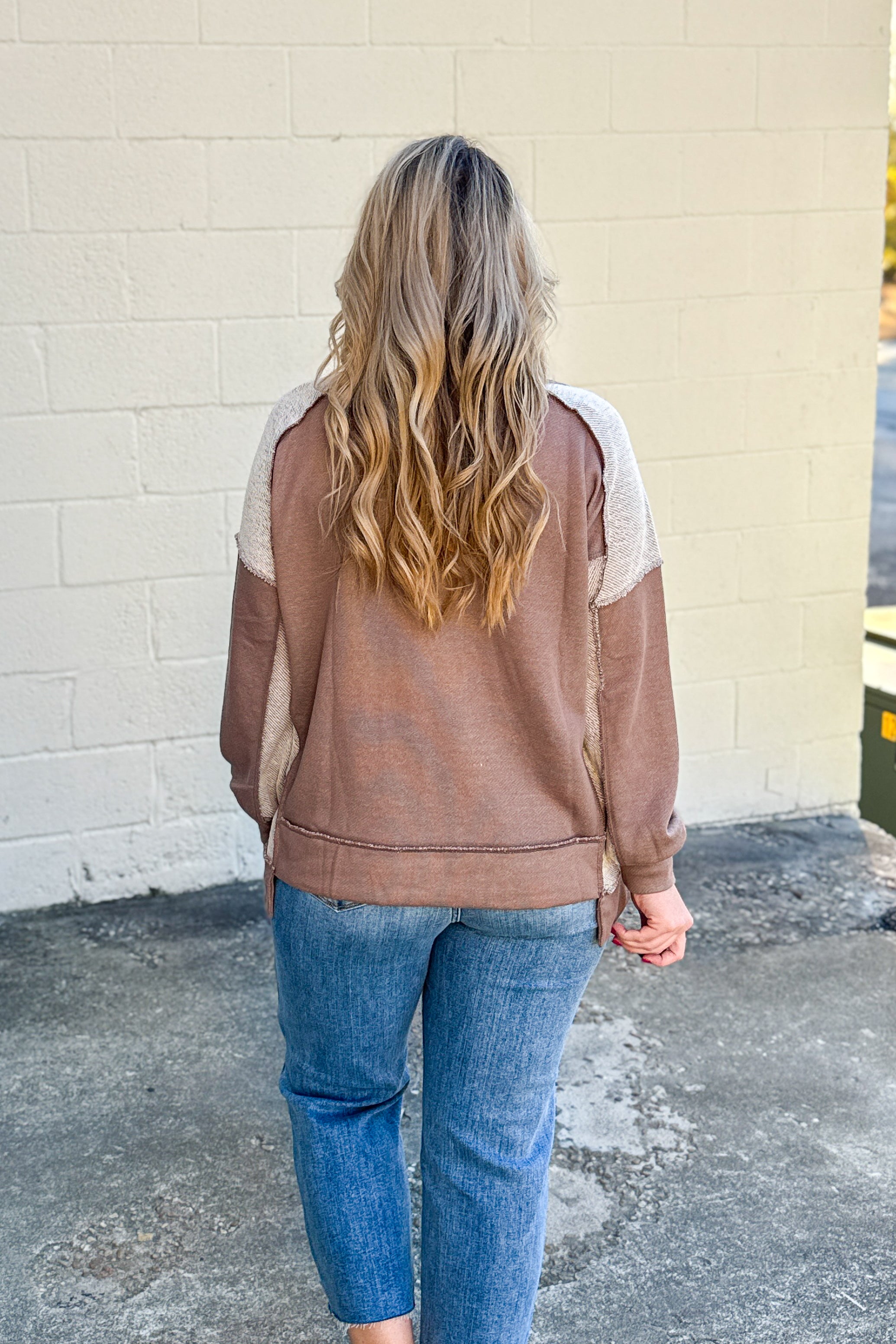 Feeling Neutral Color Block Top