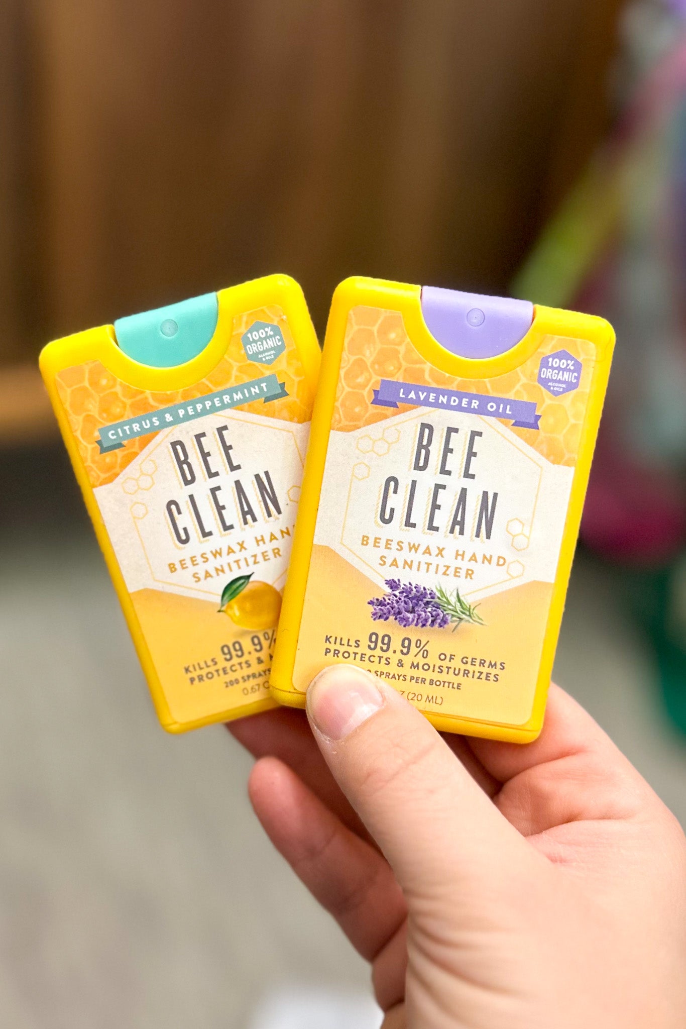 Bee Clean Organic Beeswax Hand Sanitizer, Lavender Oil