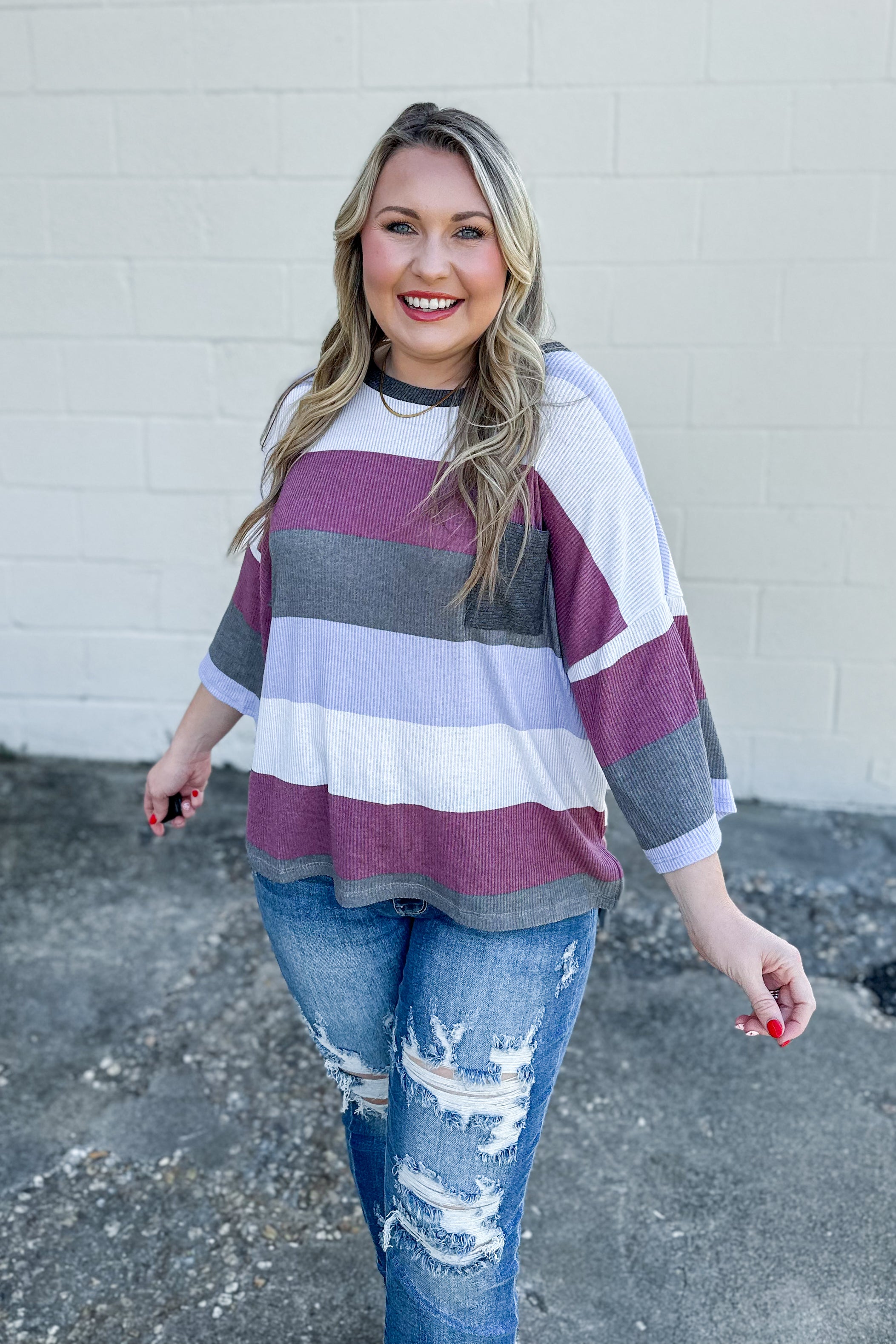 True To You Stripe Top