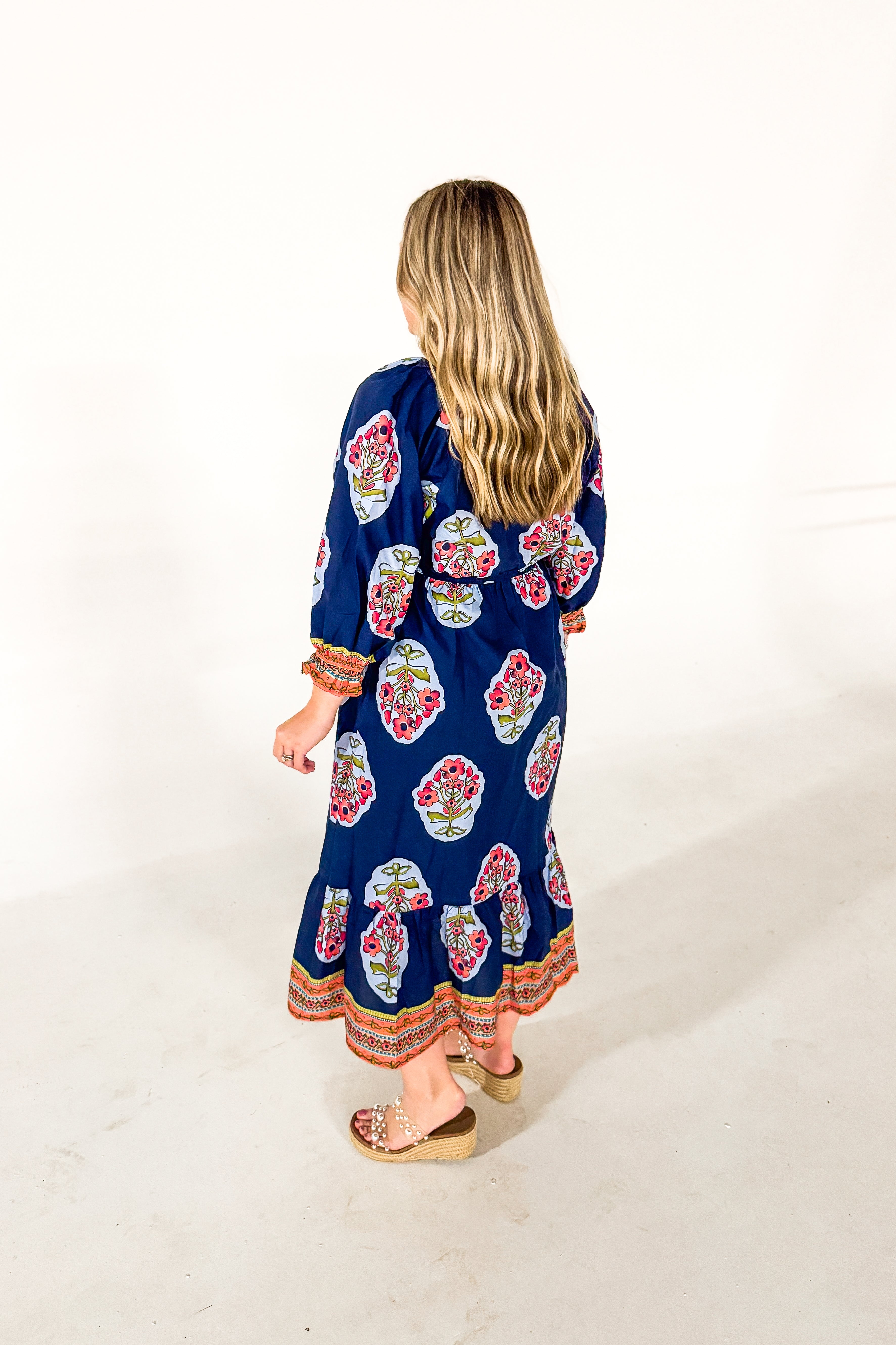Evening Petals Floral Midi Dress