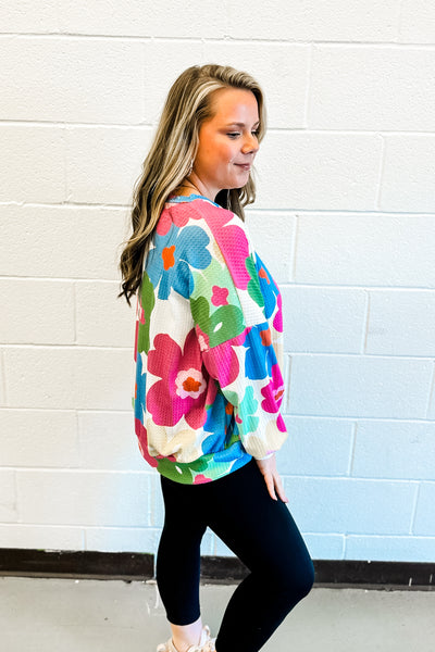 Grow In Love Floral Pullover Top