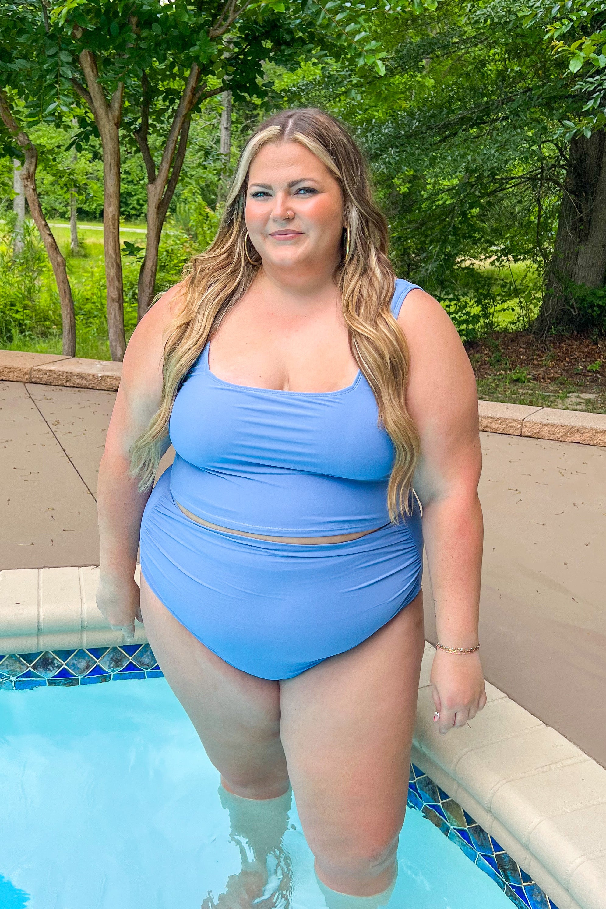 Surface Blue Swim Top