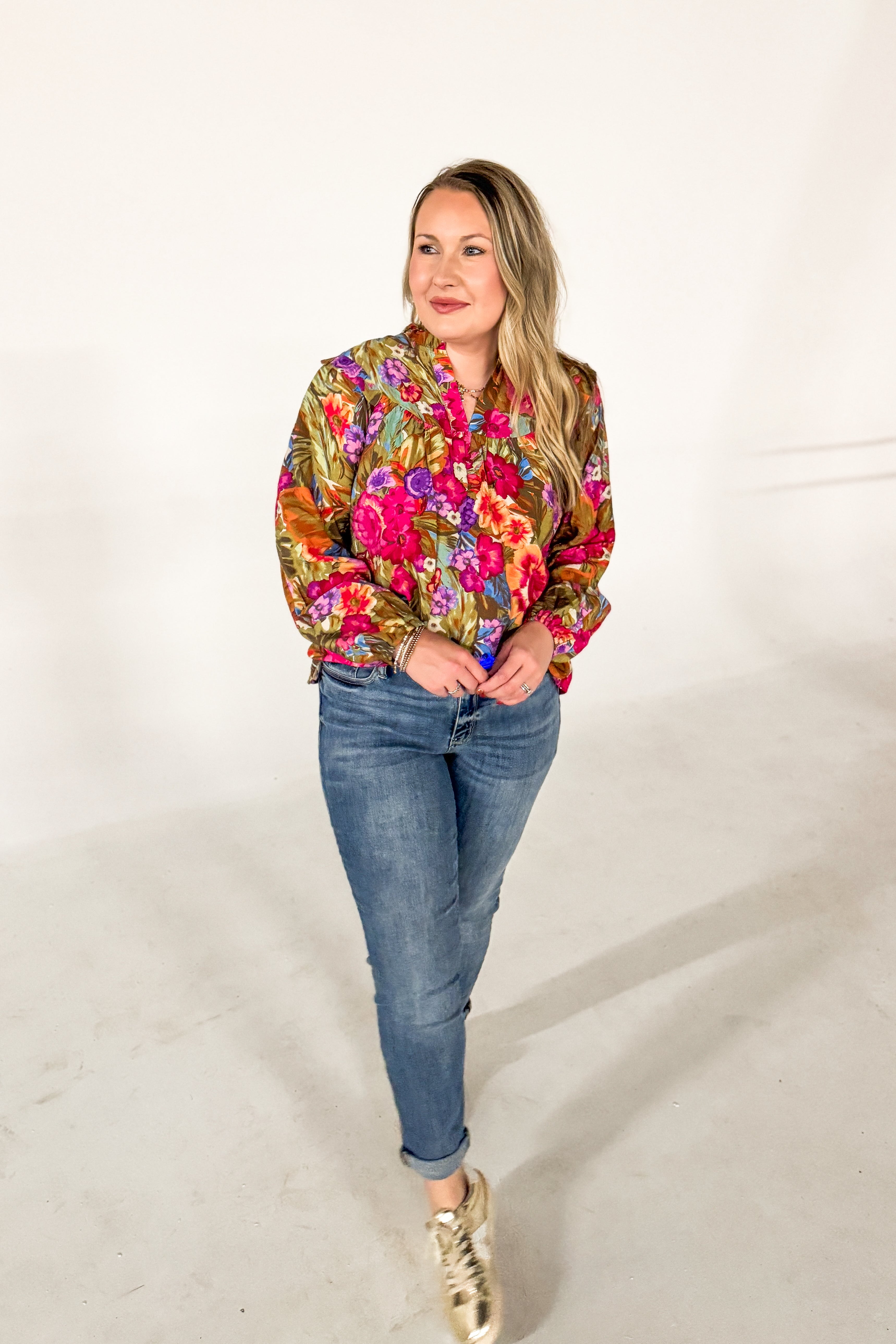 Bold Bloom Blouse Top