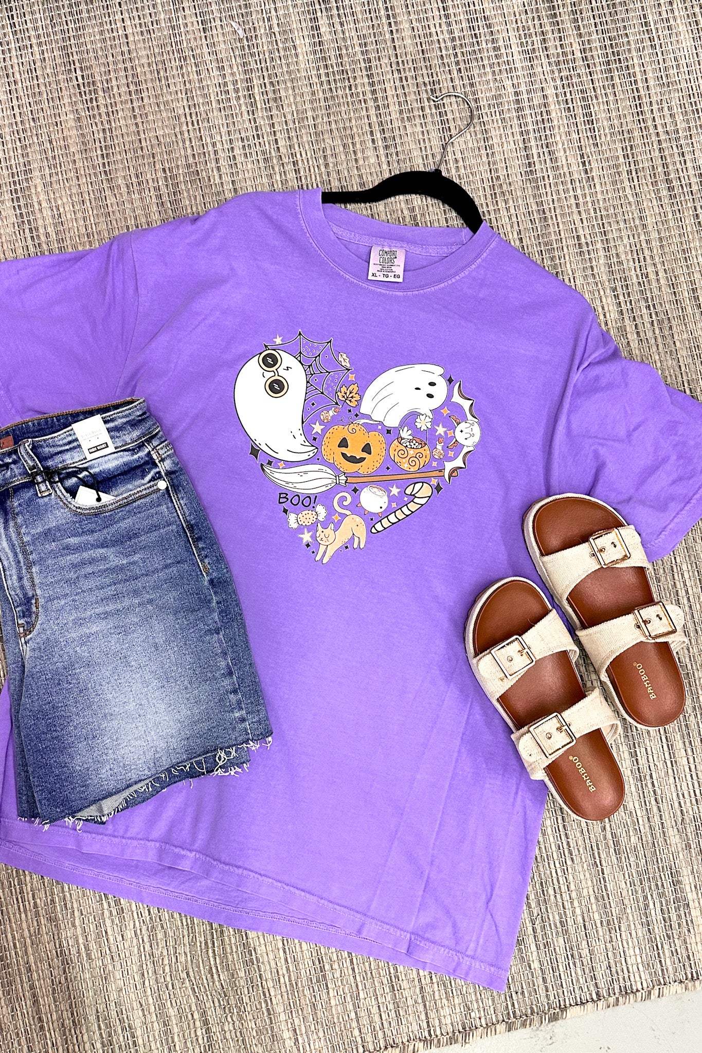 Fall Things Heart Graphic Tee, Violet