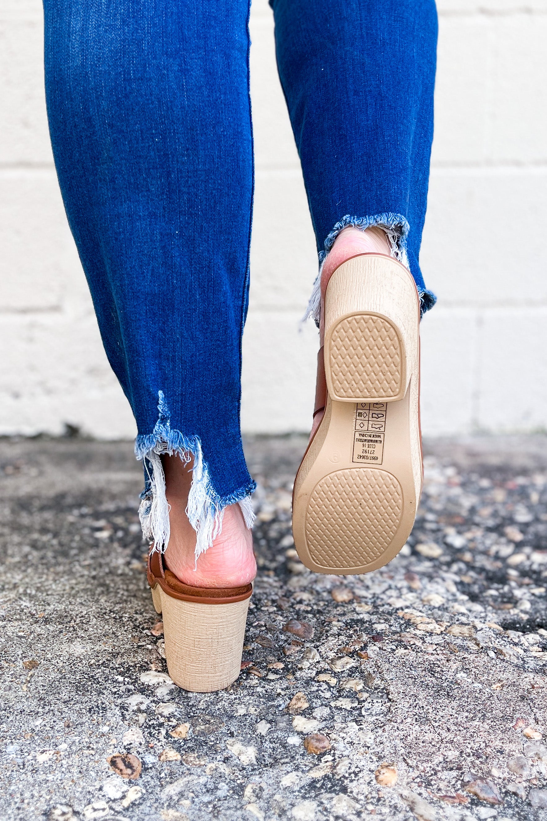 Holly Platform Shoes, Dark Tan