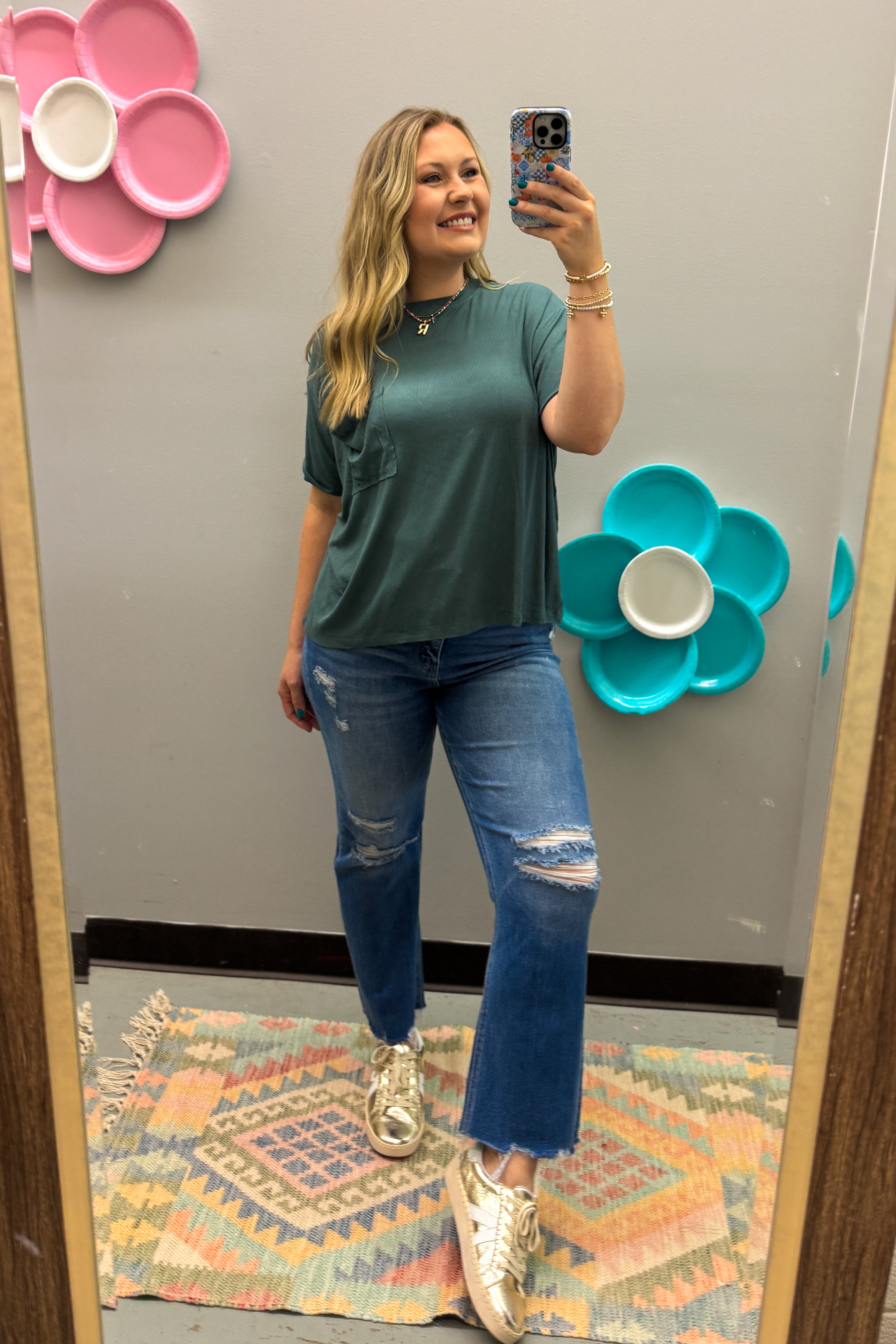 Rowan Pocket Top, Ash Jade
