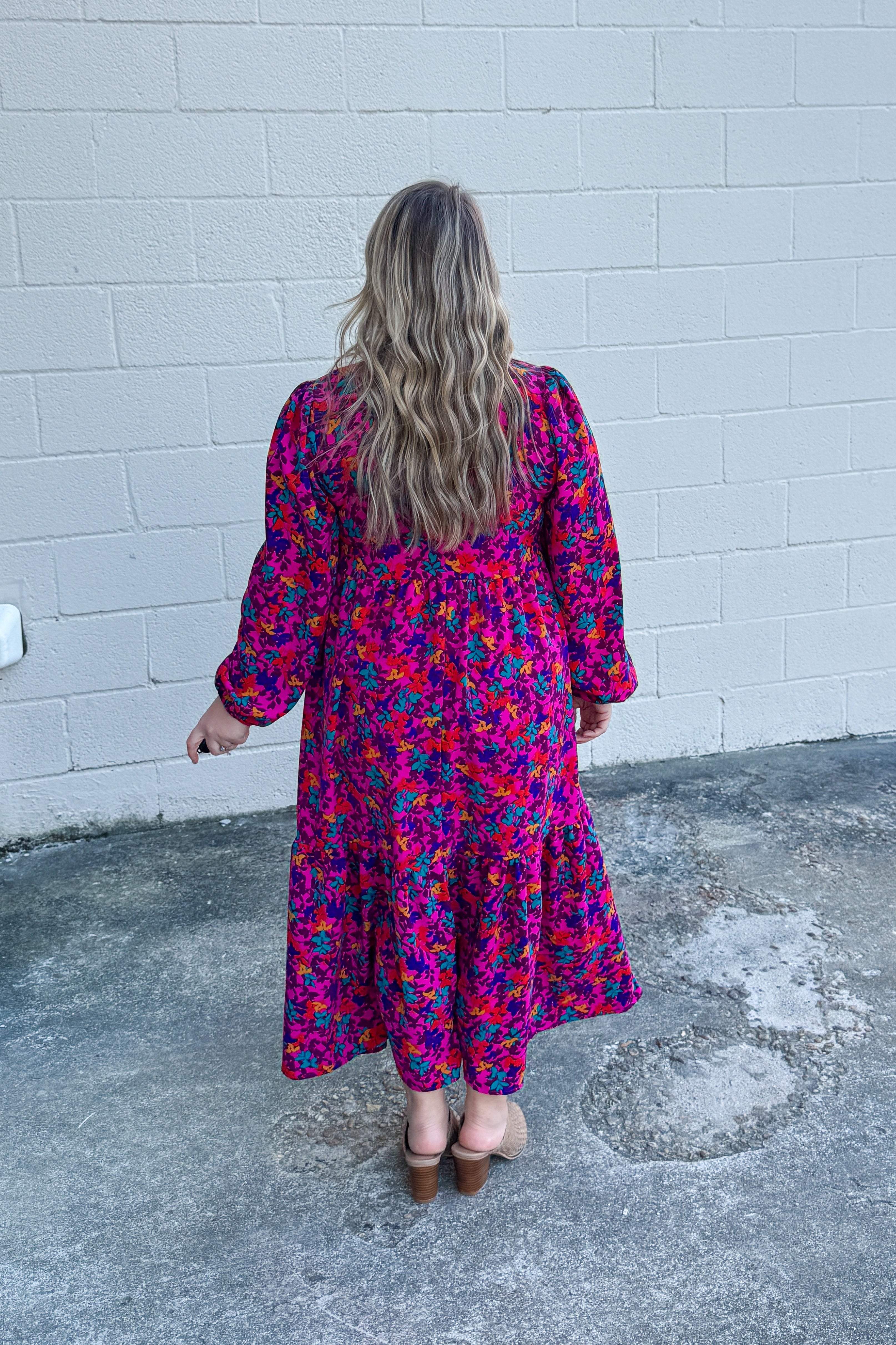 Check The Status Floral Midi Dress