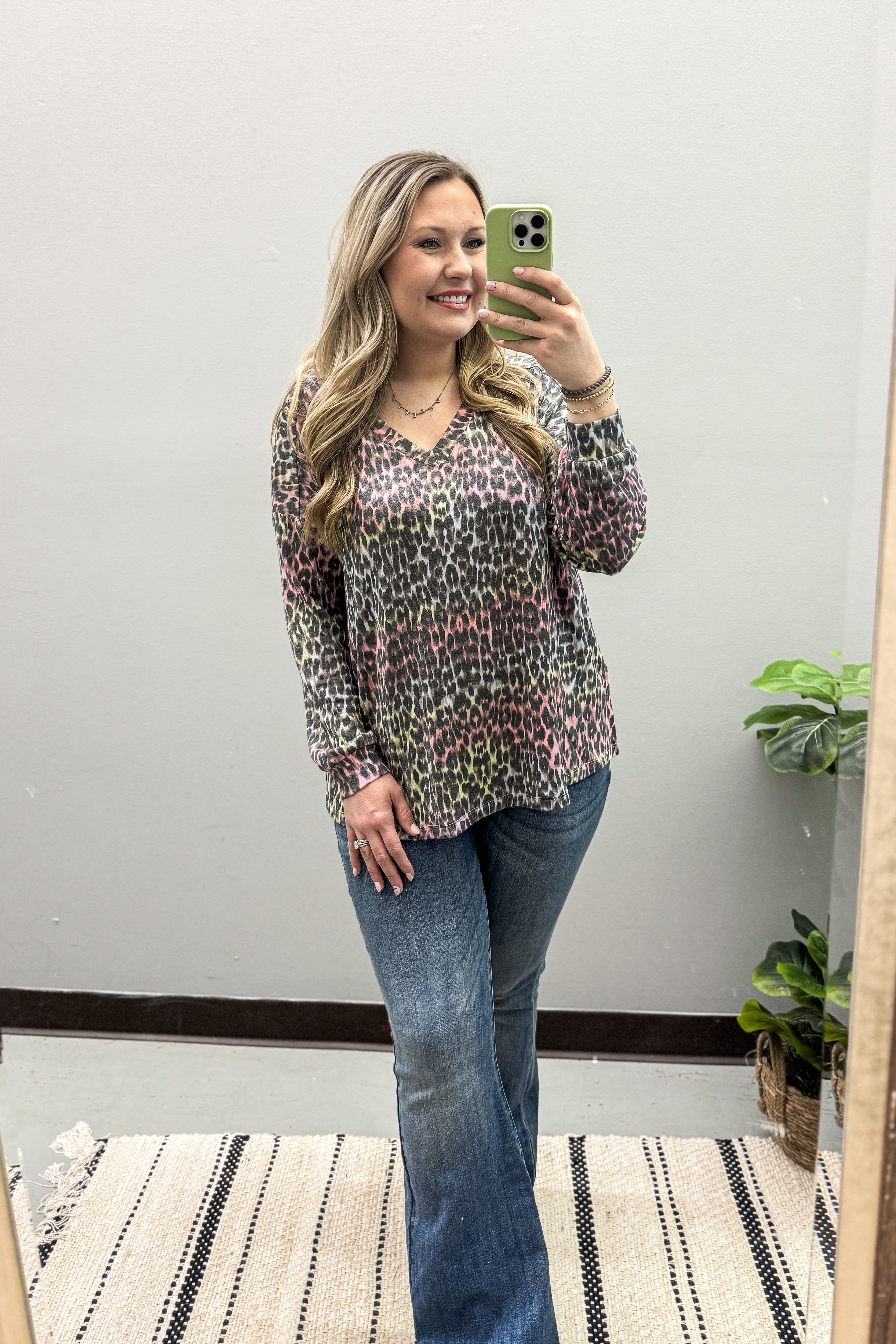 Multi Ombre Leopard Top