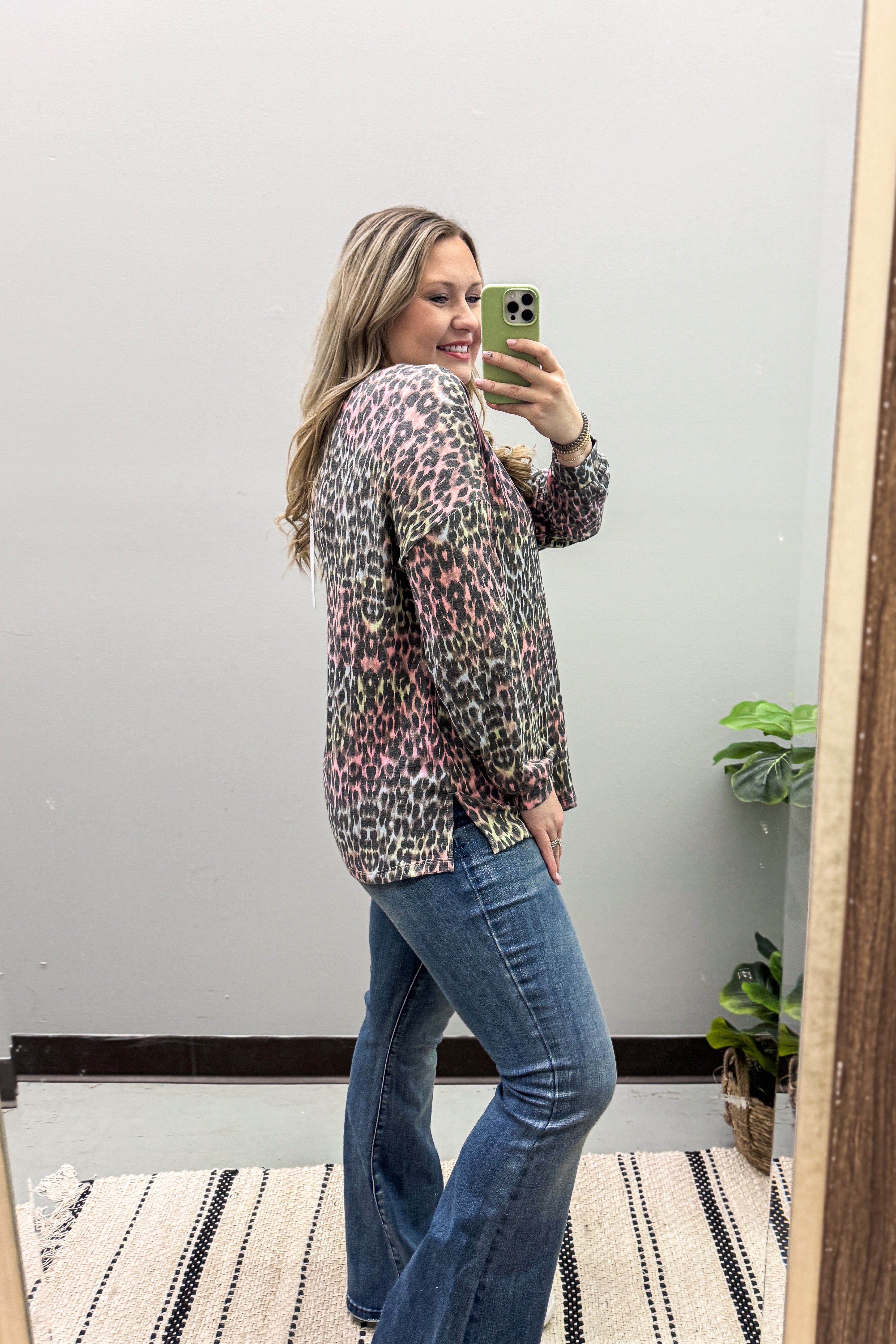 Multi Ombre Leopard Top