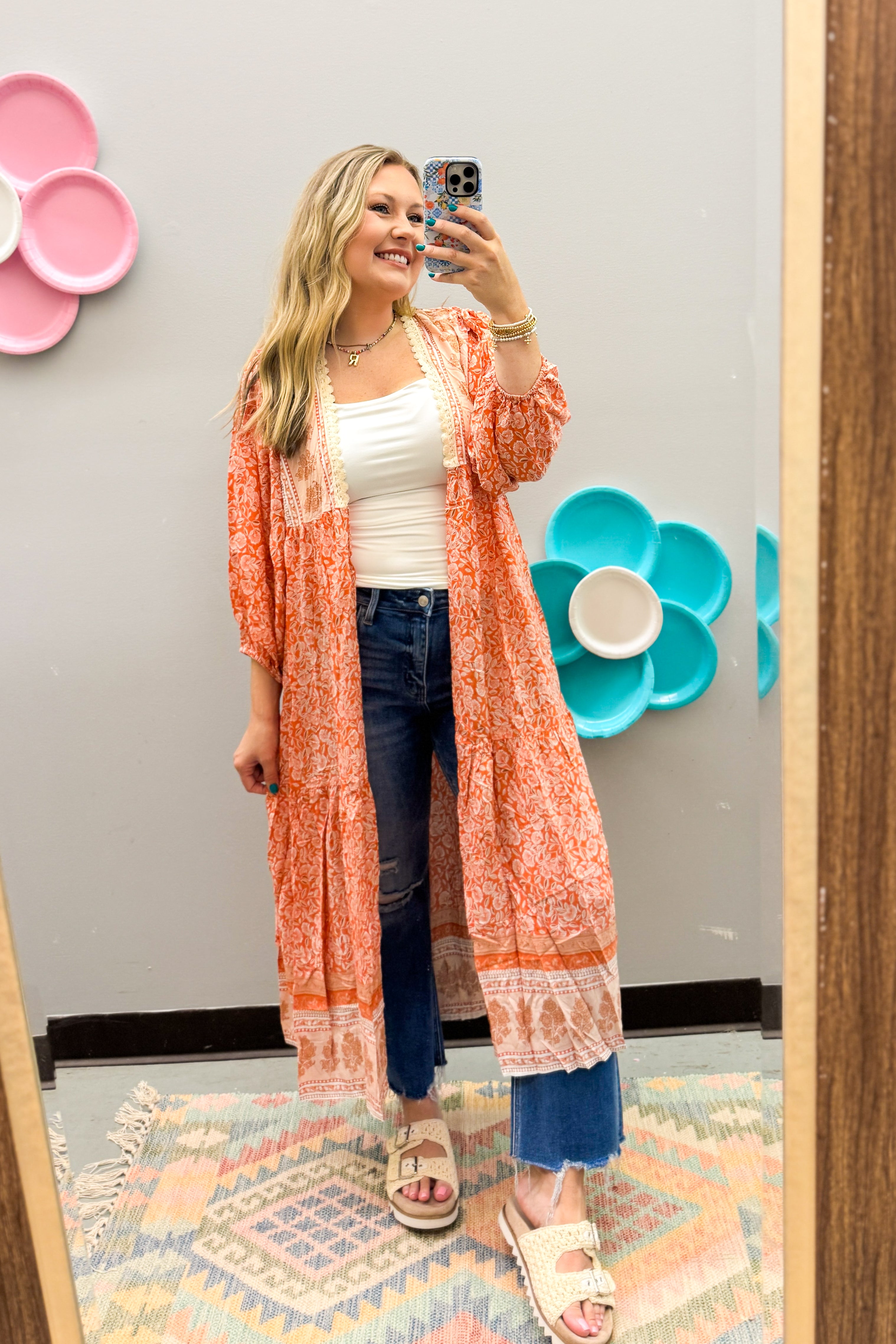 Garden Stroll Floral Duster Cardigan