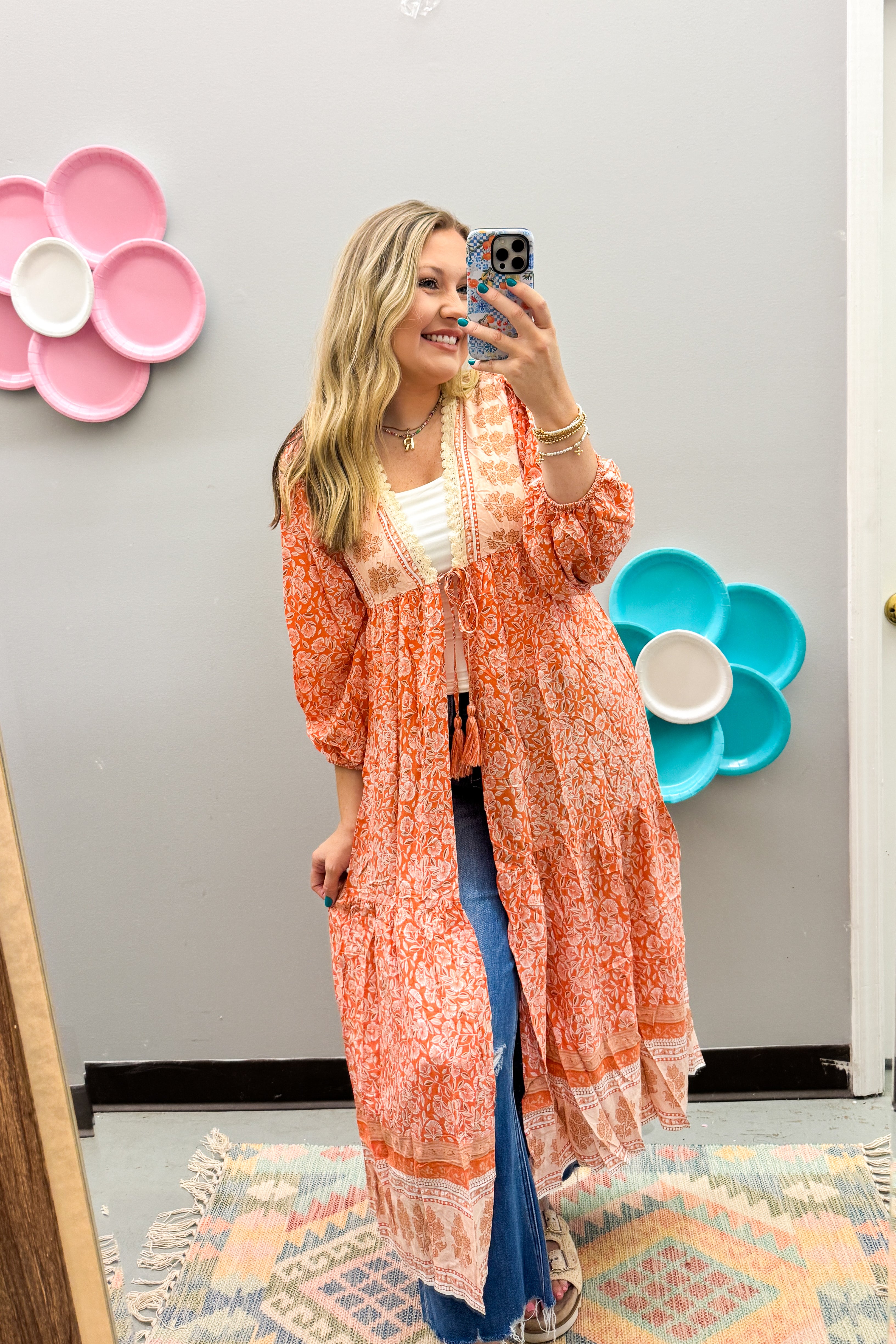 Garden Stroll Floral Duster Cardigan