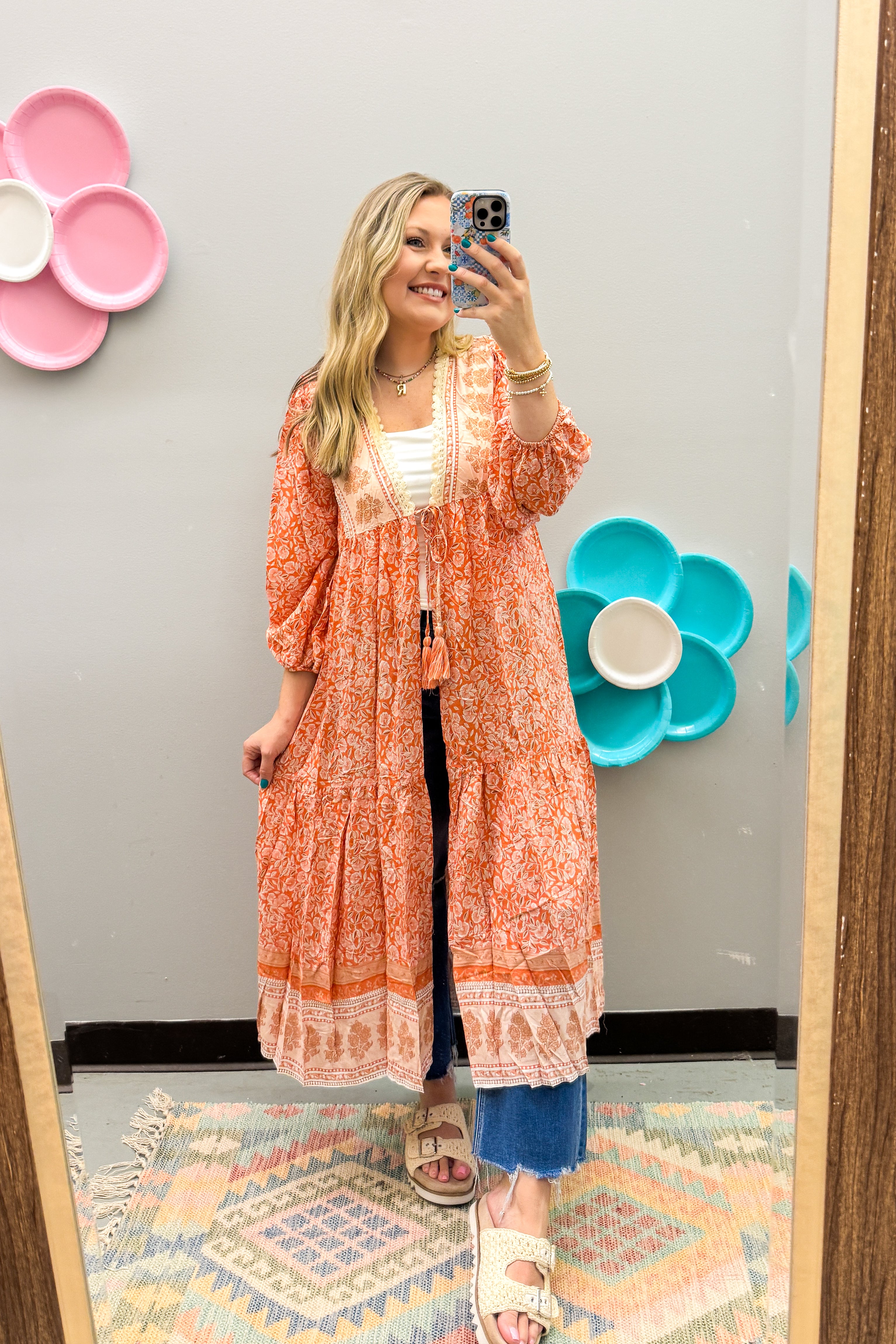 Garden Stroll Floral Duster Cardigan