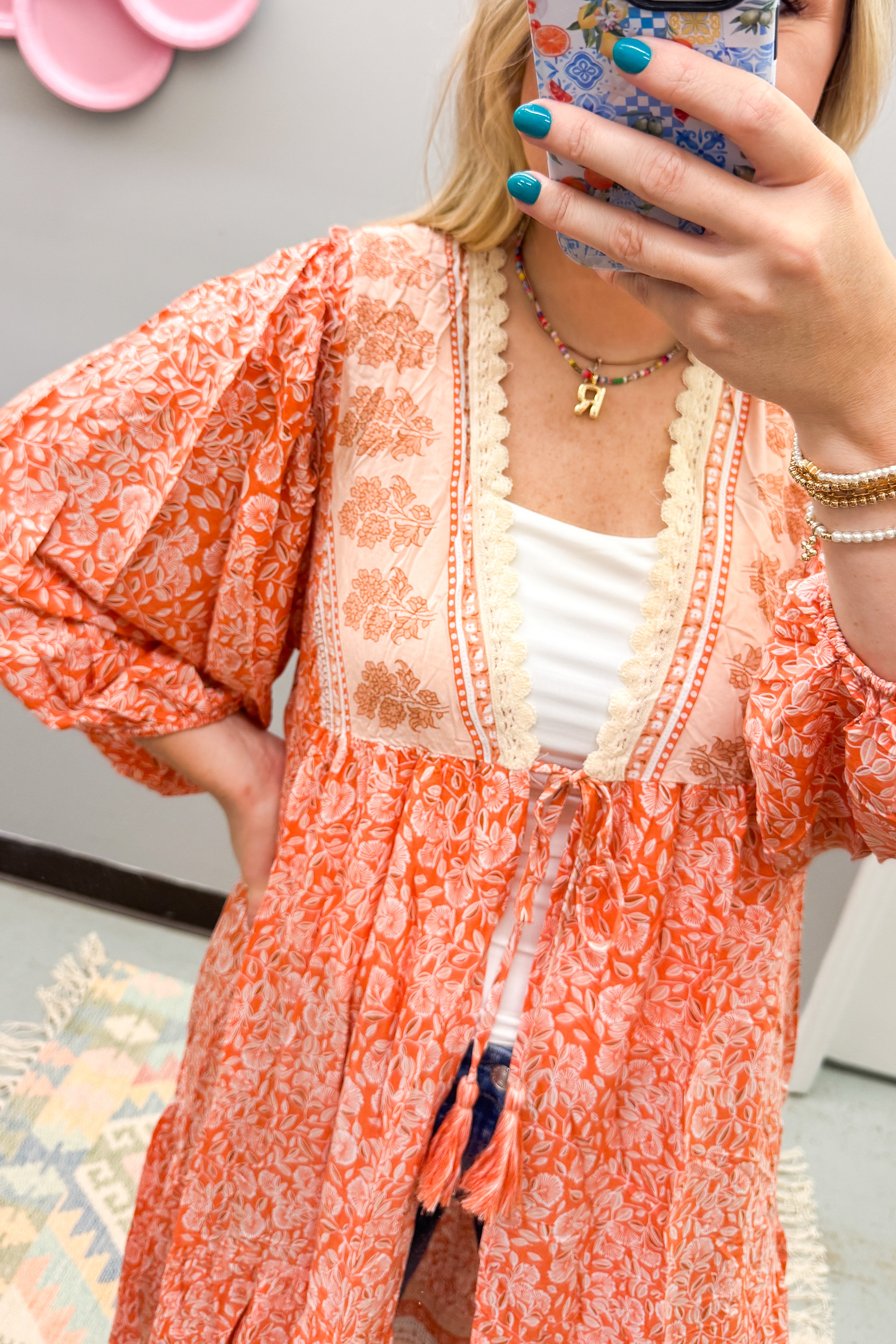 Garden Stroll Floral Duster Cardigan