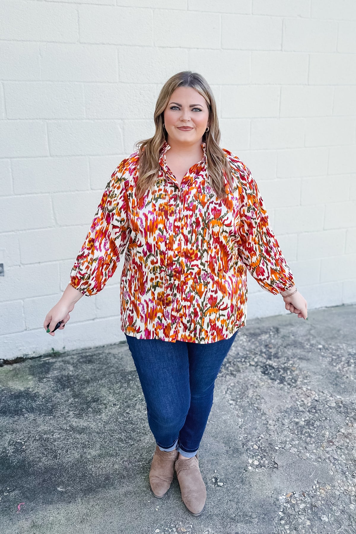 All The Colors Abstract Print Top | Sew Southern Designs