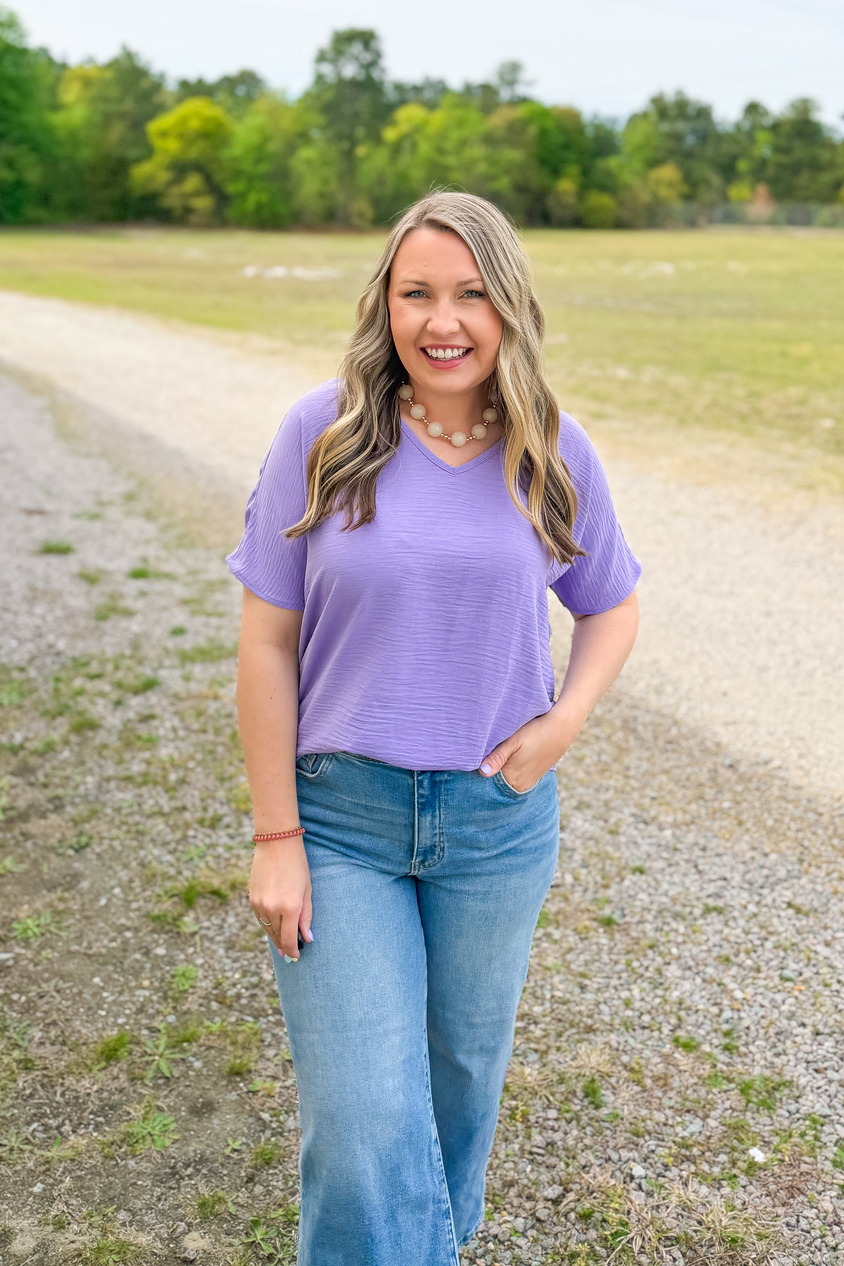 The Wren Airflow Top, Lavender