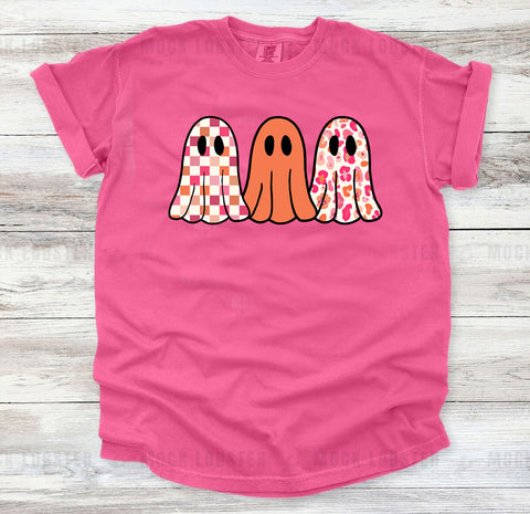 Multi Trio Ghost Graphic Tee, Crunchberry