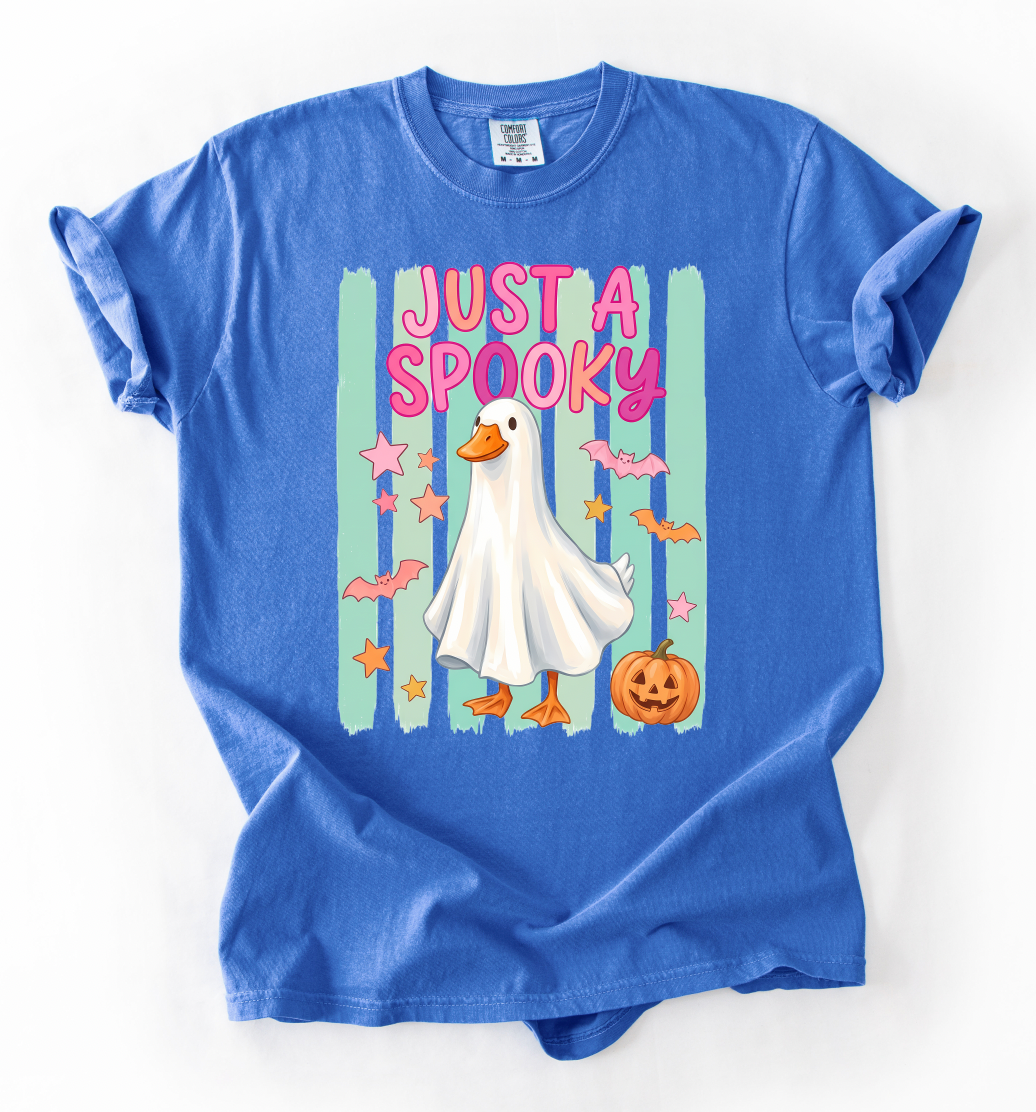 Just A Spooky Goose Graphic Tee, Flo Blue