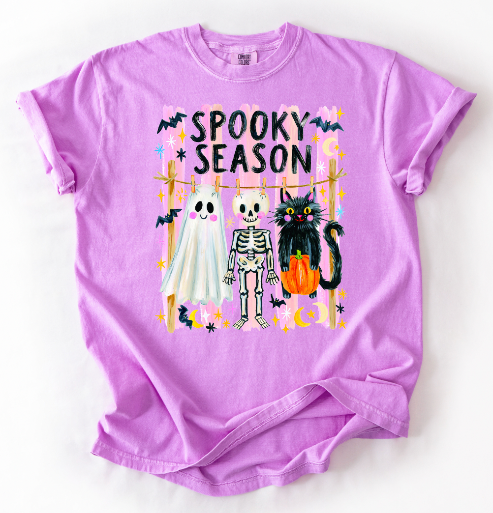 Spooky Season Graphic Tee, Neon Violet
