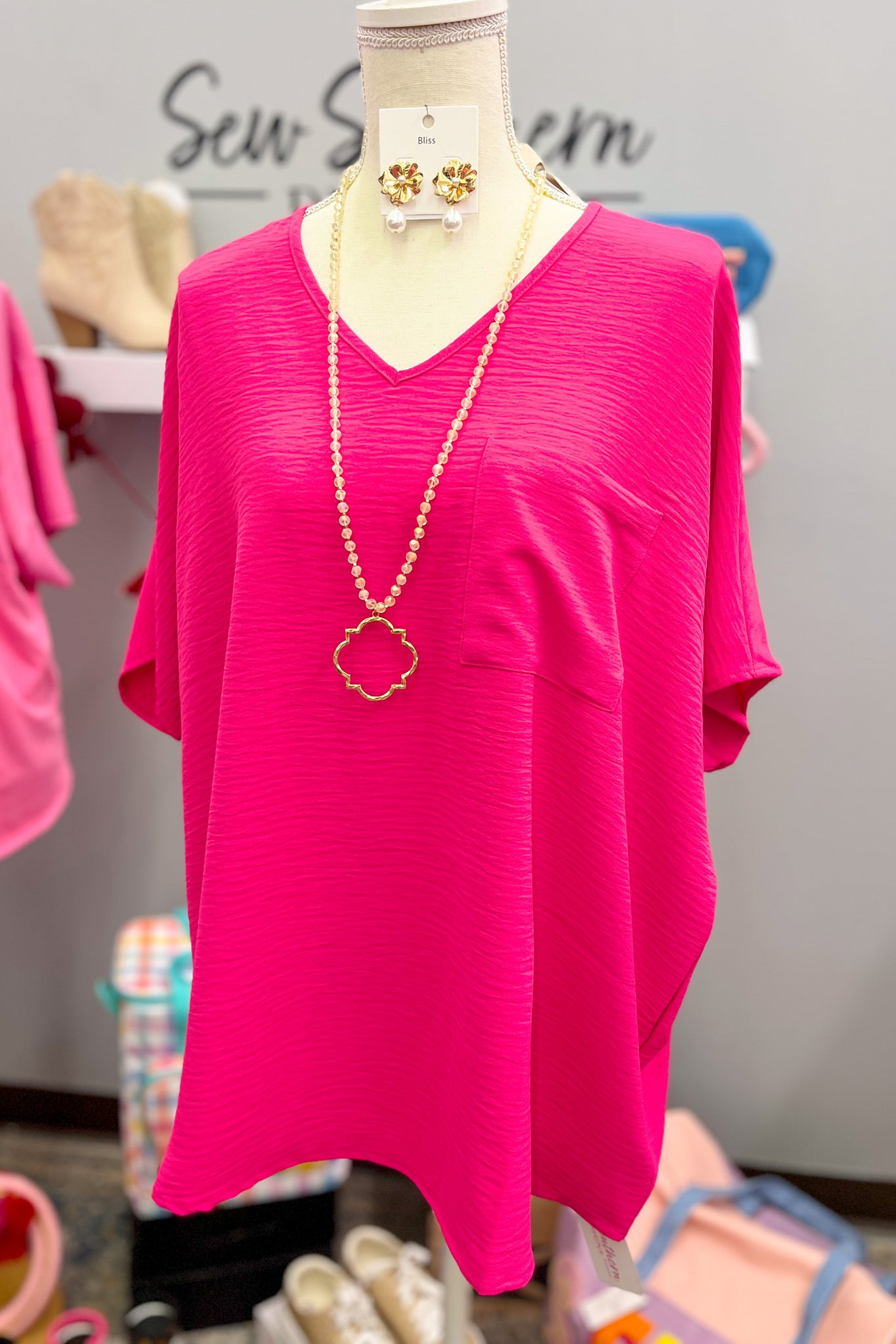 Everyday Chic Top, Hot Pink