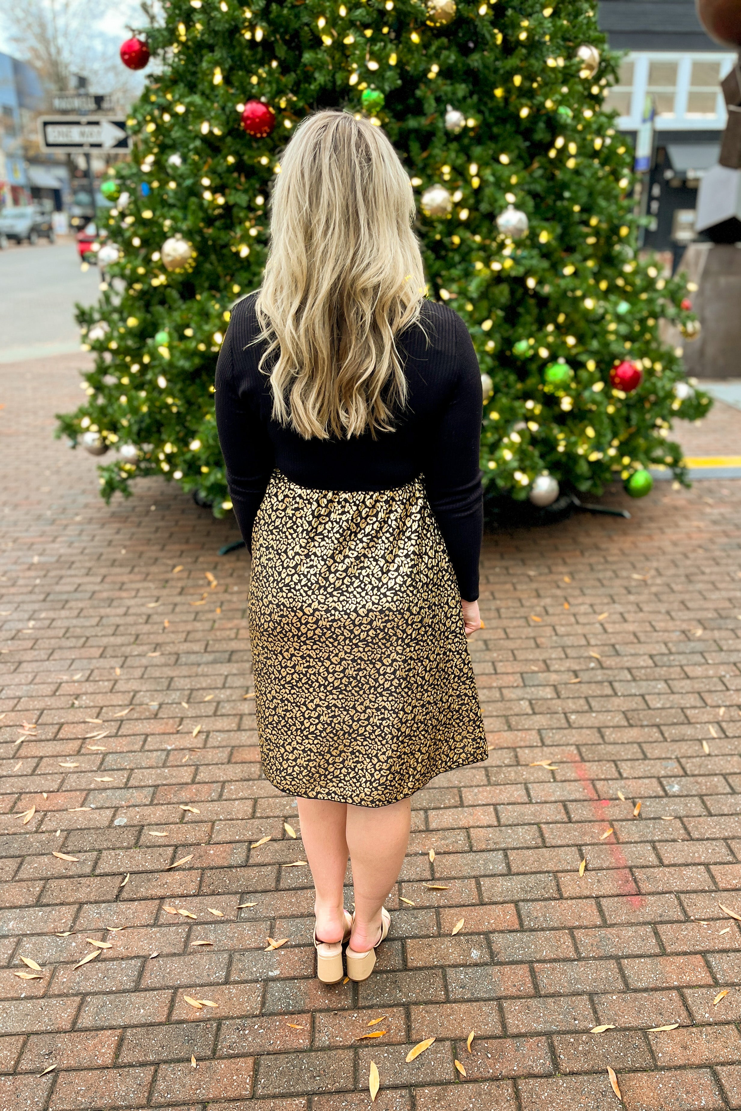 Ready To Shine Metallic Leopard Dress