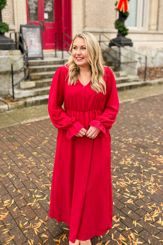 Worth Every Penny Maxi Dress, Red