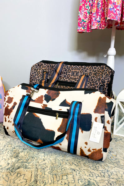 Neoprene Duffle Bag, Brown Leopard