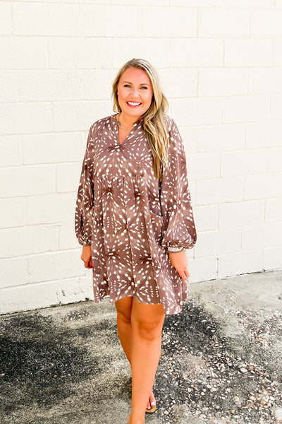 Fall On My Way Spotted Dress