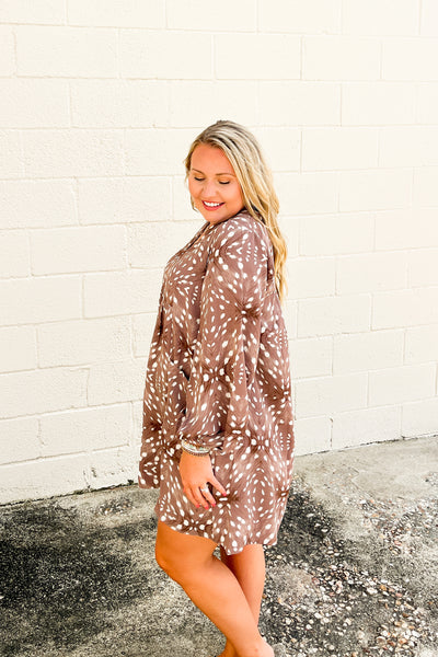 Fall On My Way Spotted Dress