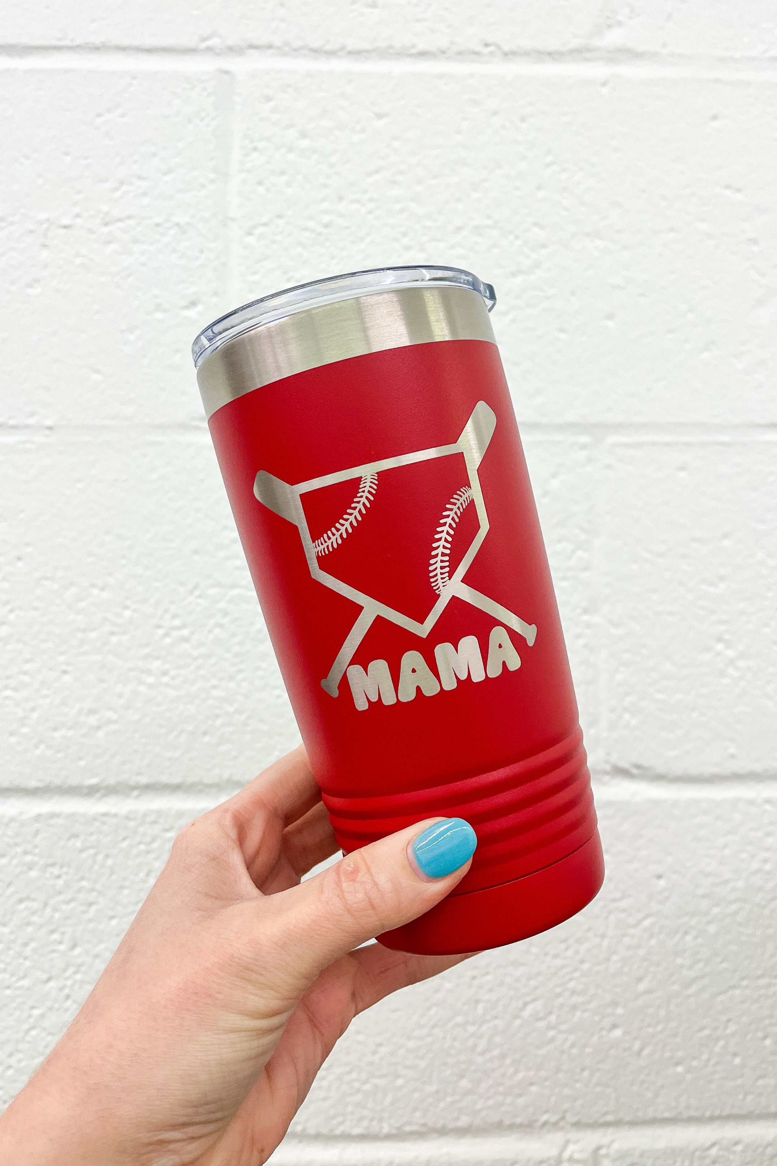 20oz At The Ballpark Mama Baseball Tumbler