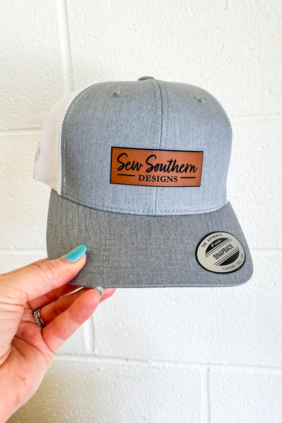 Sew Southern Logo Leather Patch Trucker Hat