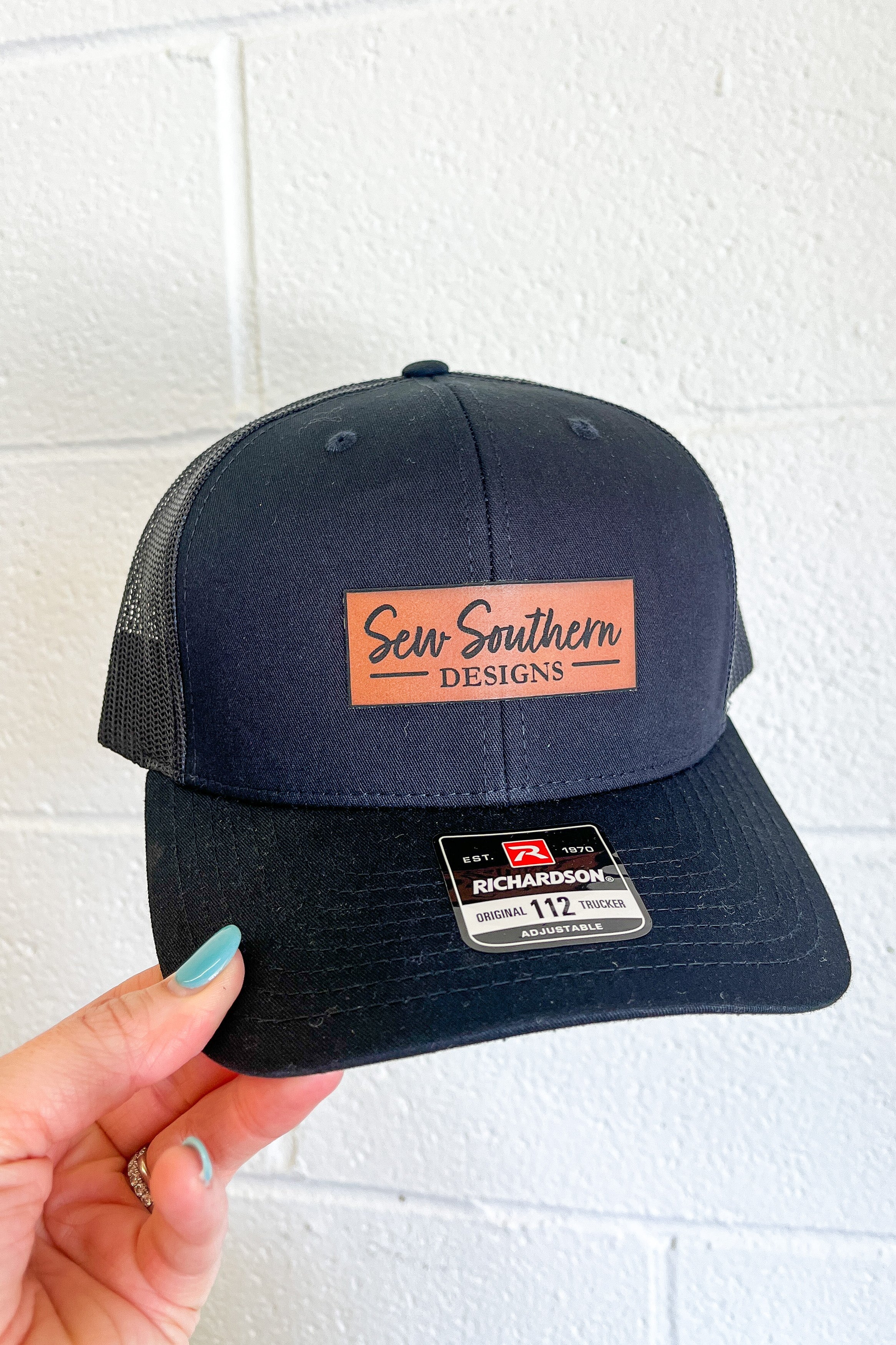 Sew Southern Logo Leather Patch Trucker Hat