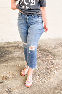 Judy Blue Ciara Cropped Distressed Jeans