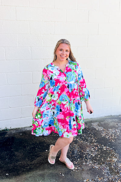 Blooms For You Tiered Floral Dress