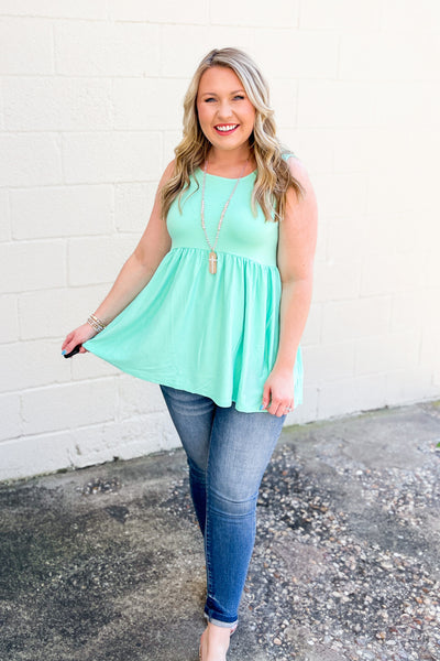 DEAL | Here and Now Tank Top, Green Mint