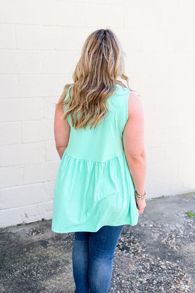 DEAL | Here and Now Tank Top, Green Mint
